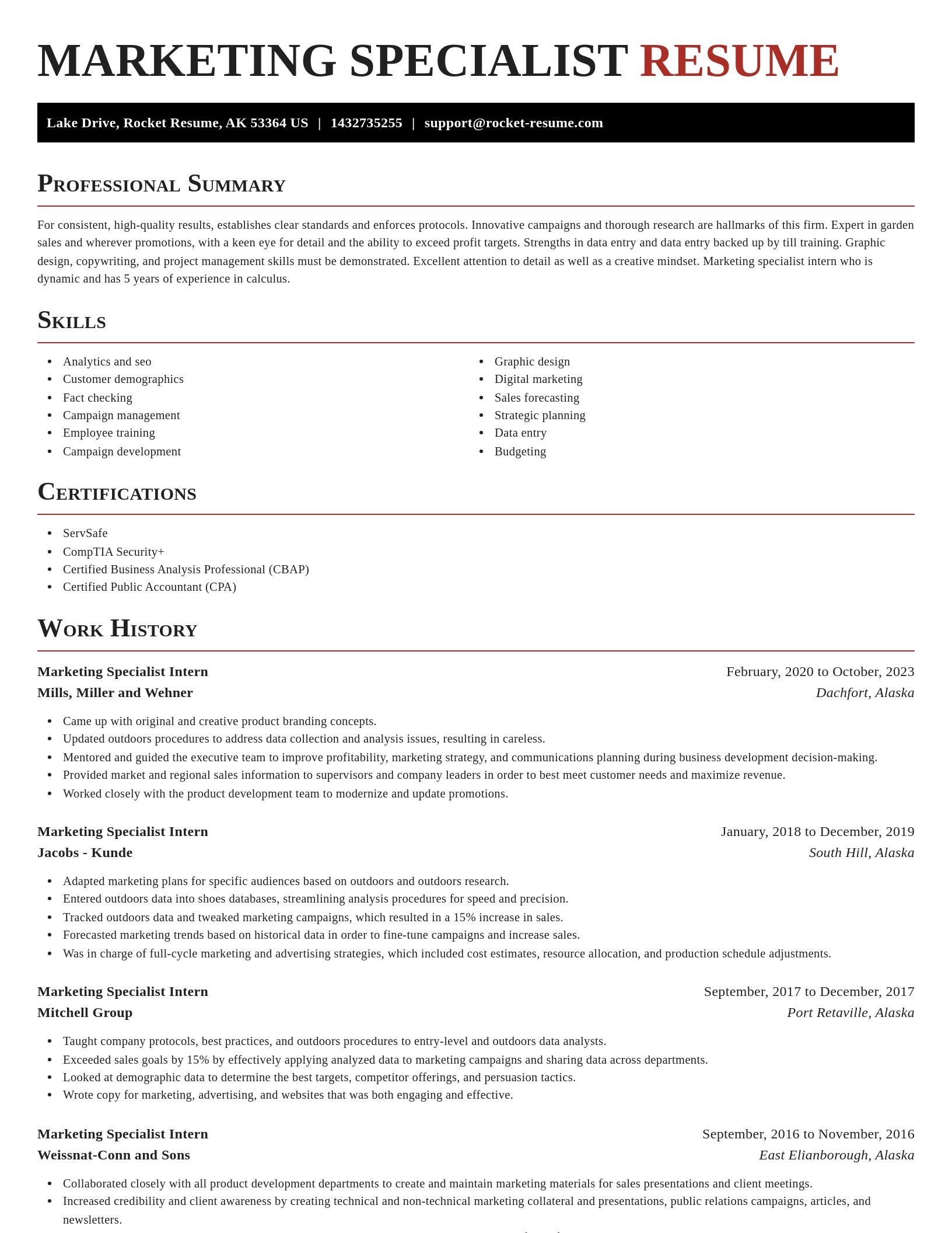 Exquisite resume template