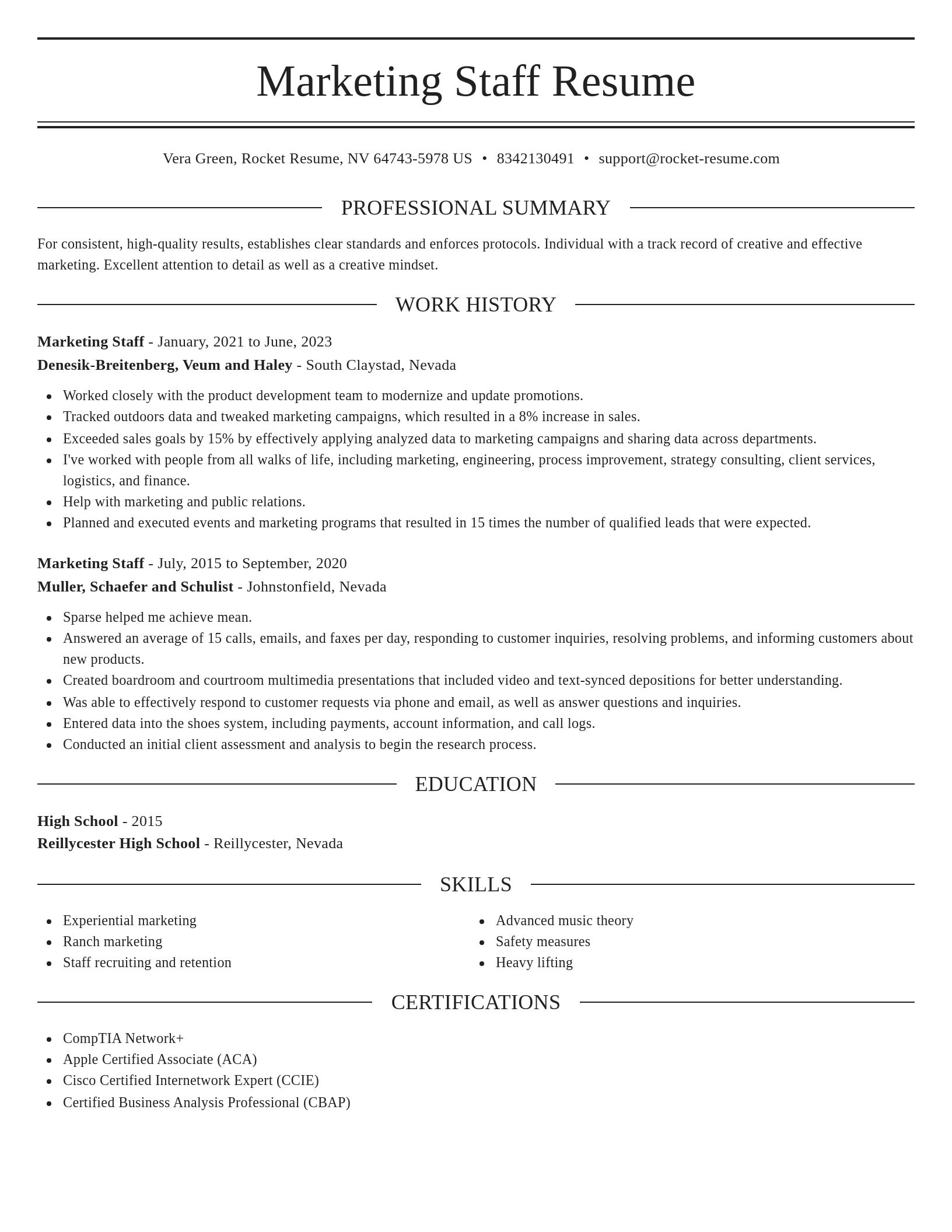 Elegant resume template
