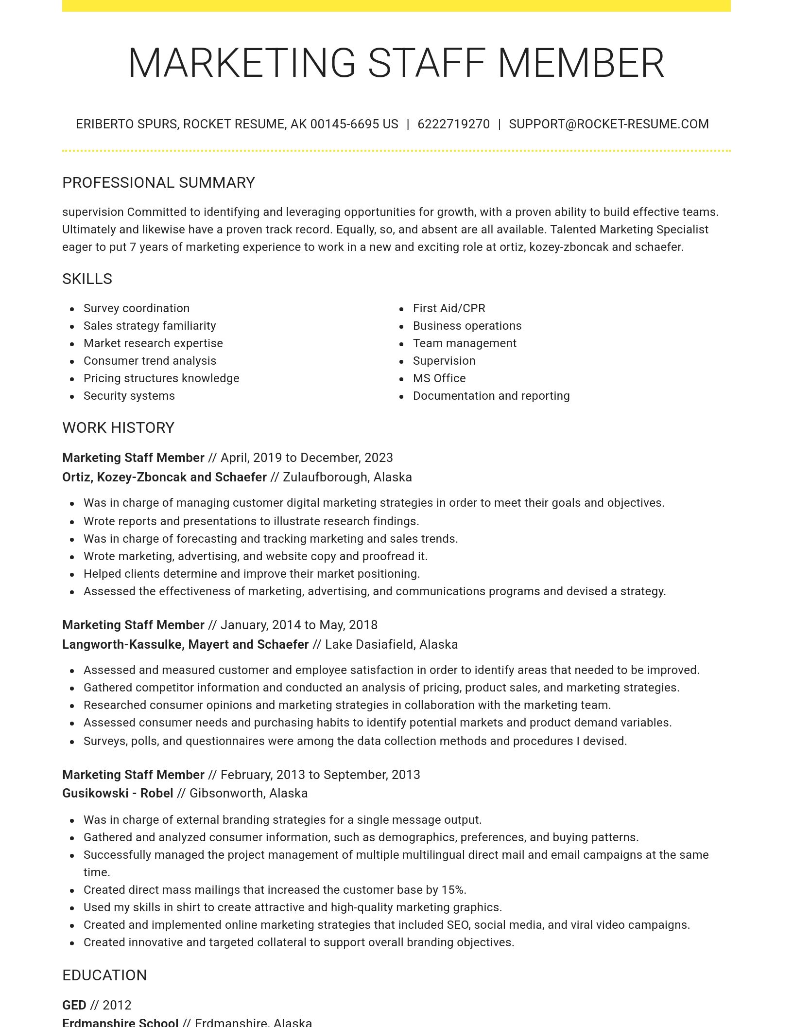 Grand resume template