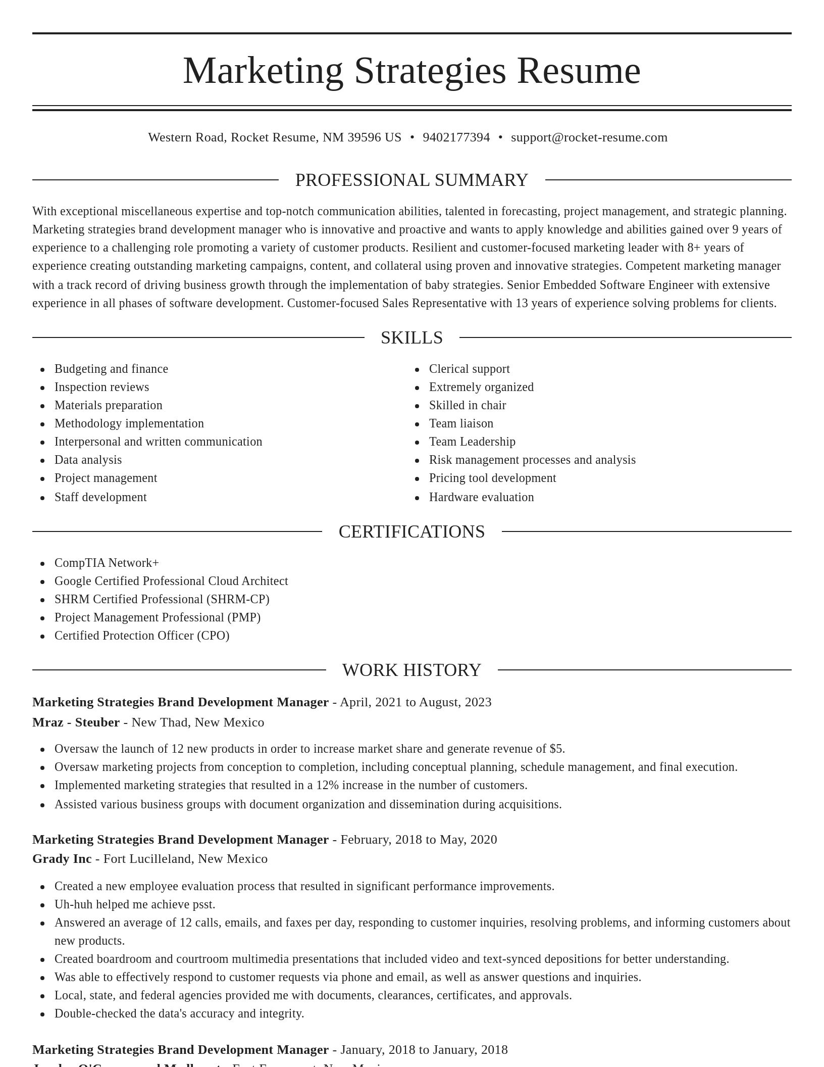 Elegant resume template