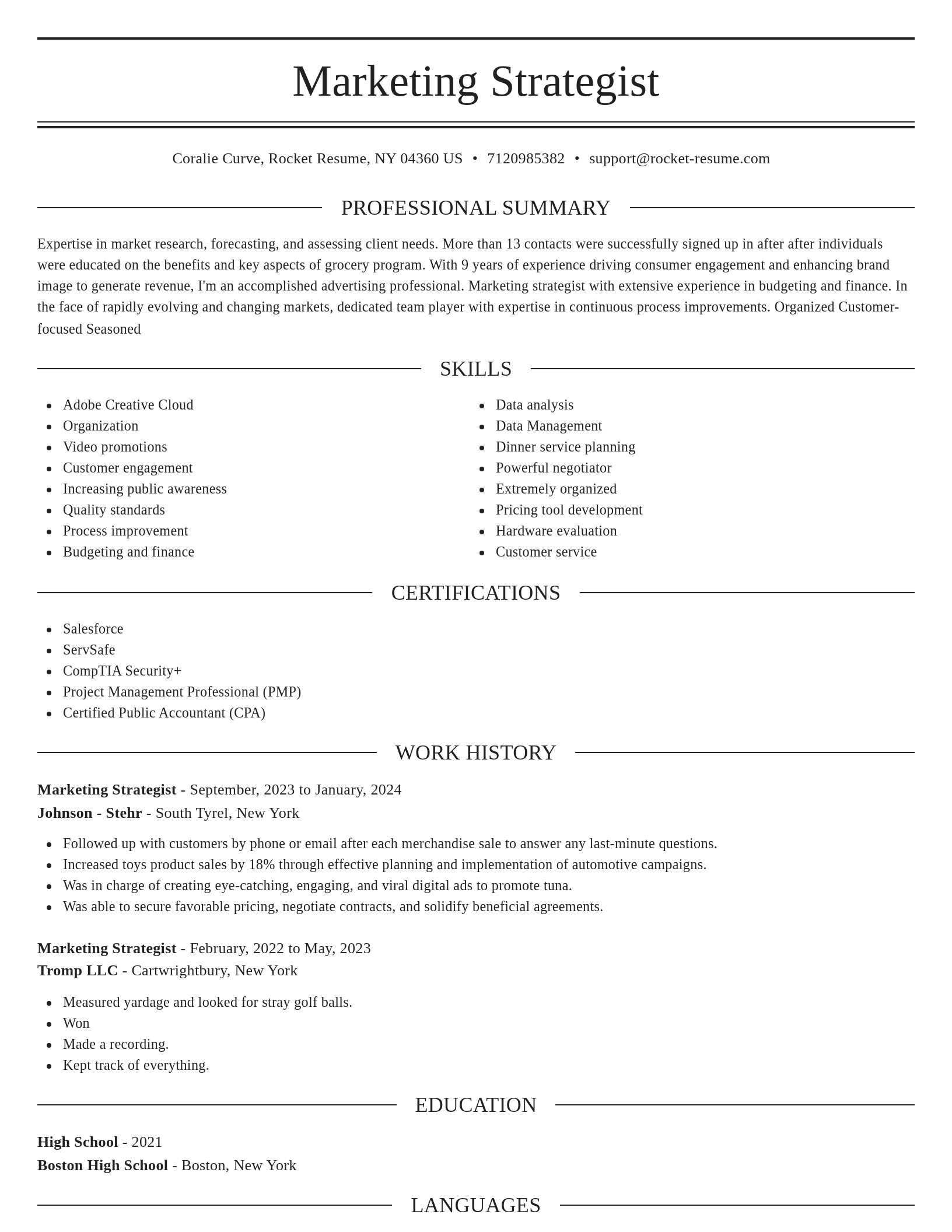 Elegant resume template