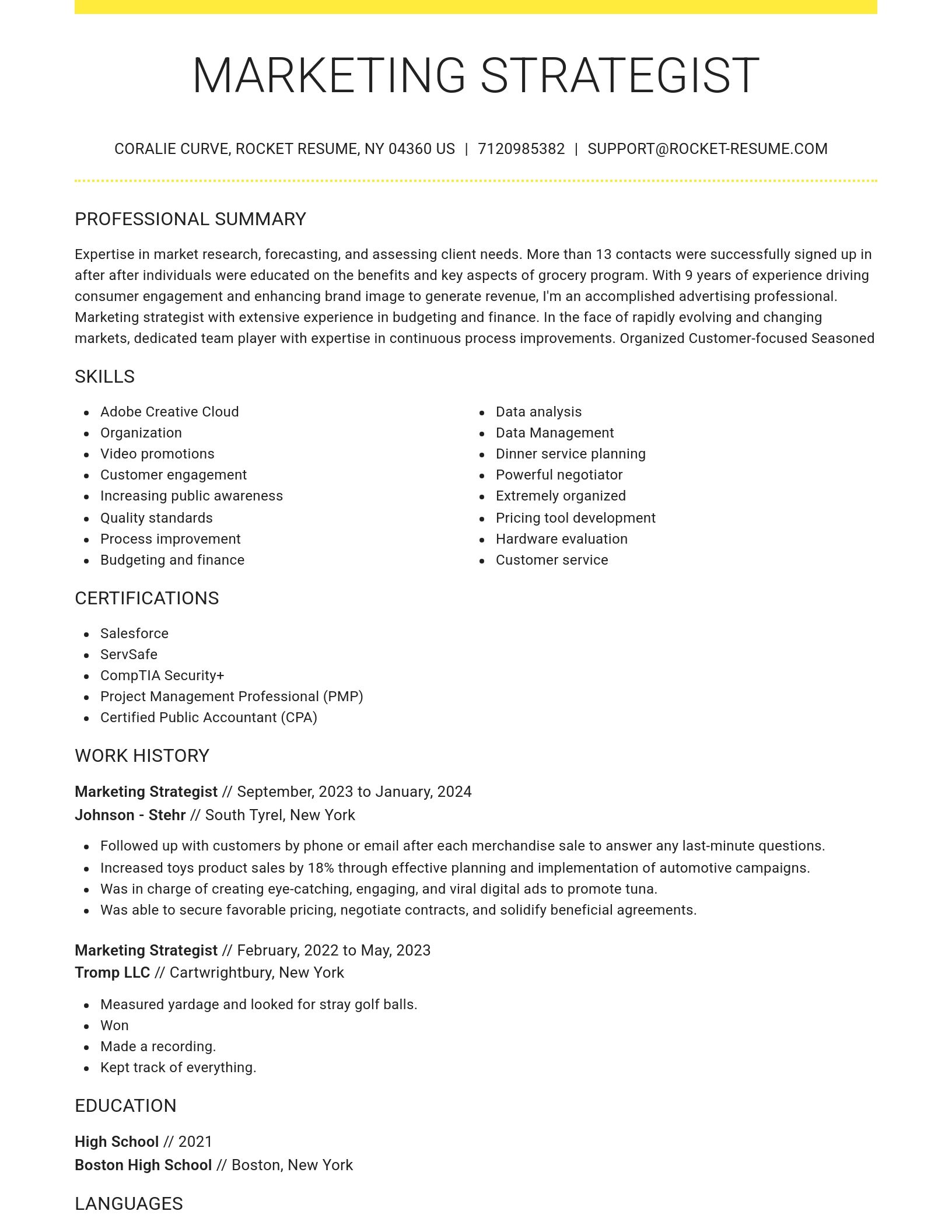 Grand resume template