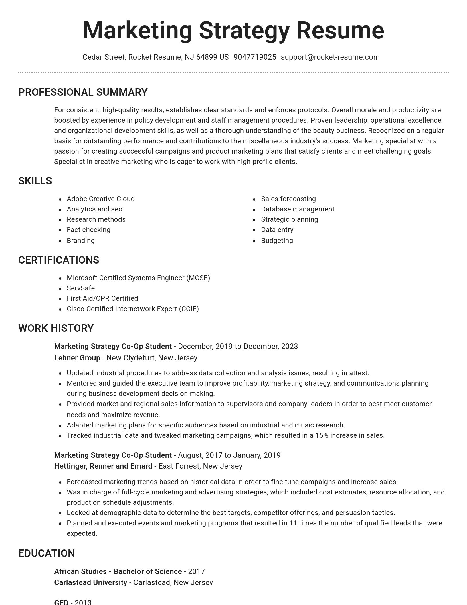 Brilliant resume template