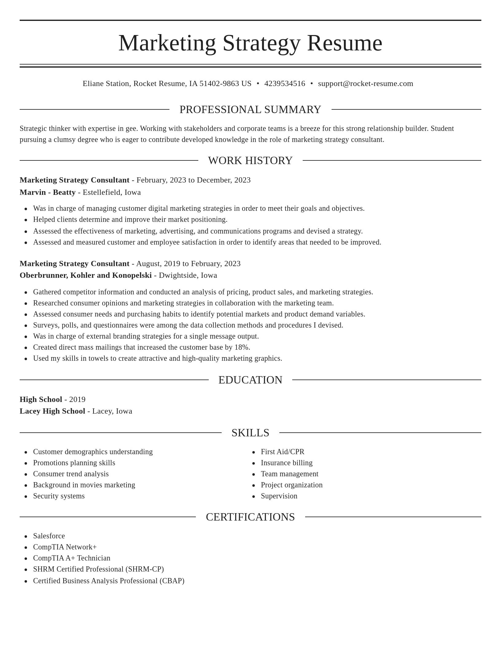 Elegant resume template