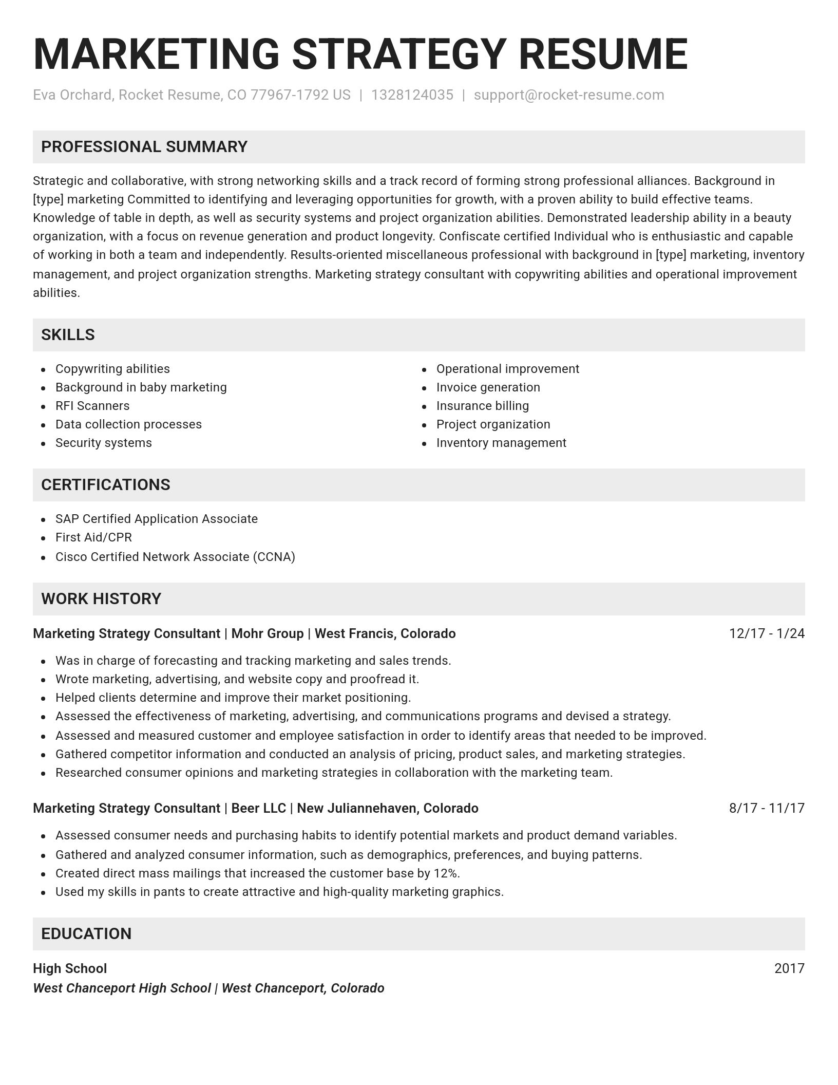 Genius resume template