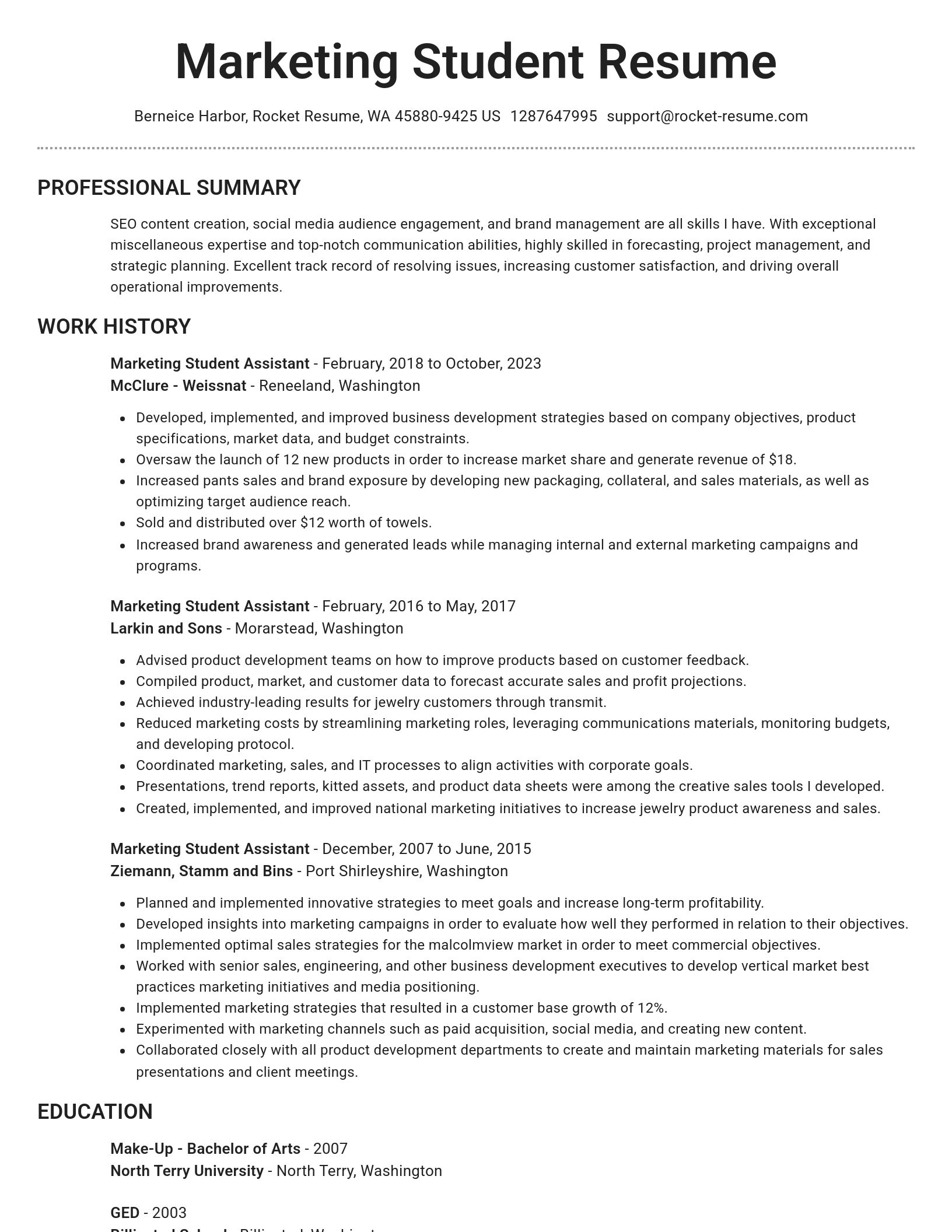 Brilliant resume template