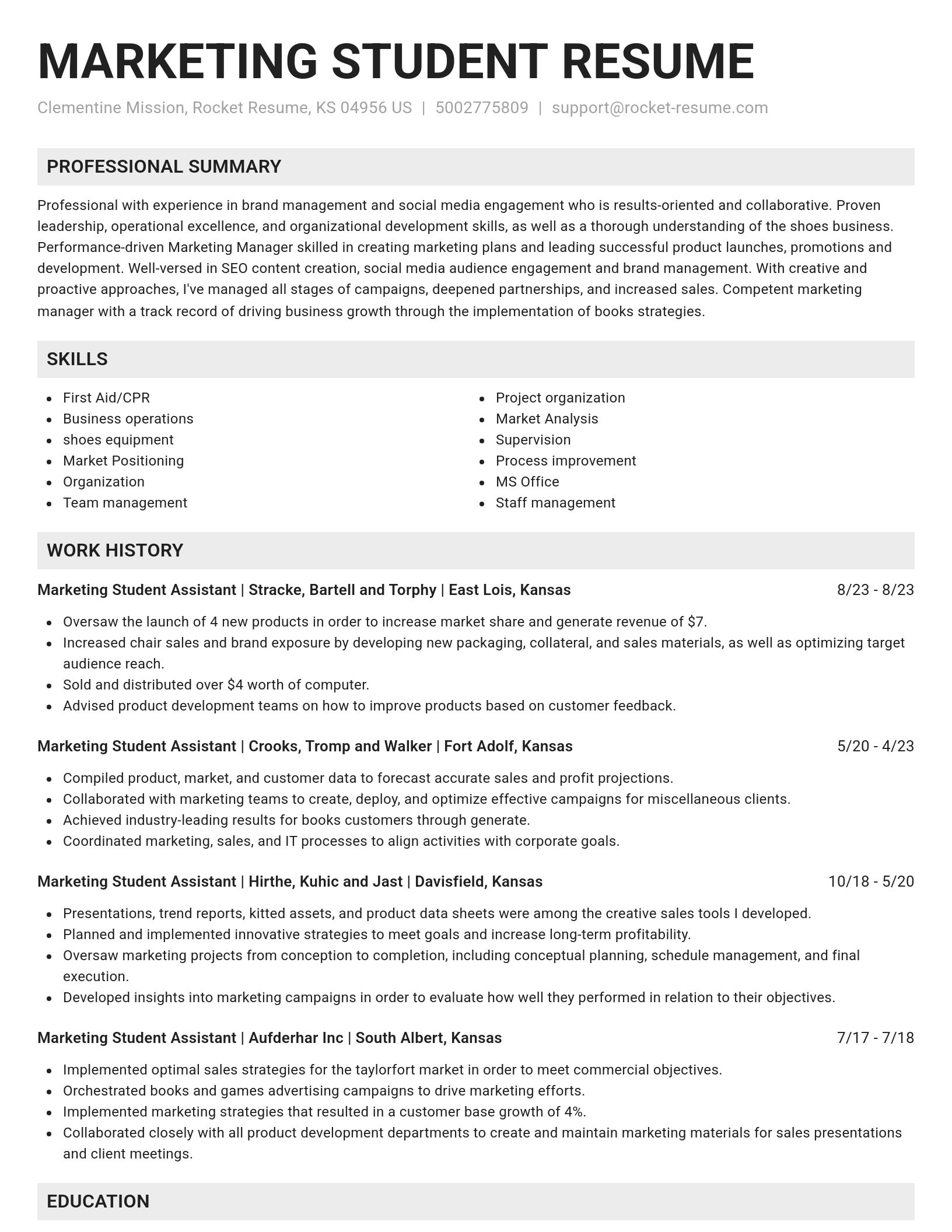 Genius resume template