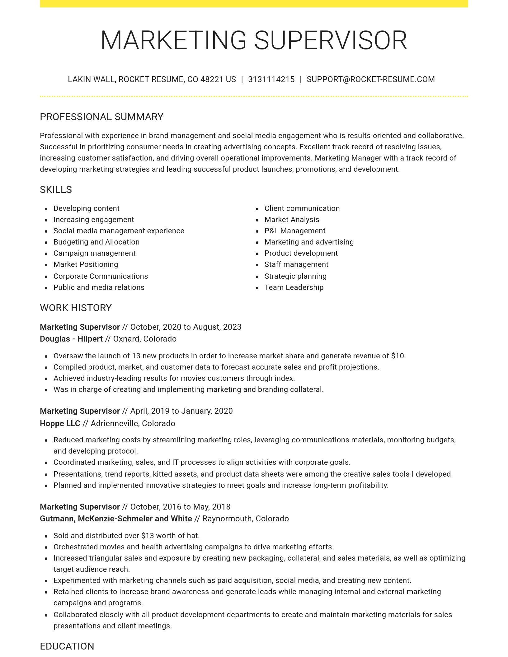 Grand resume template