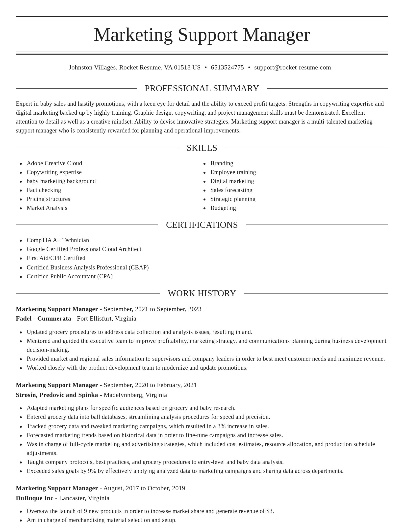 Elegant resume template