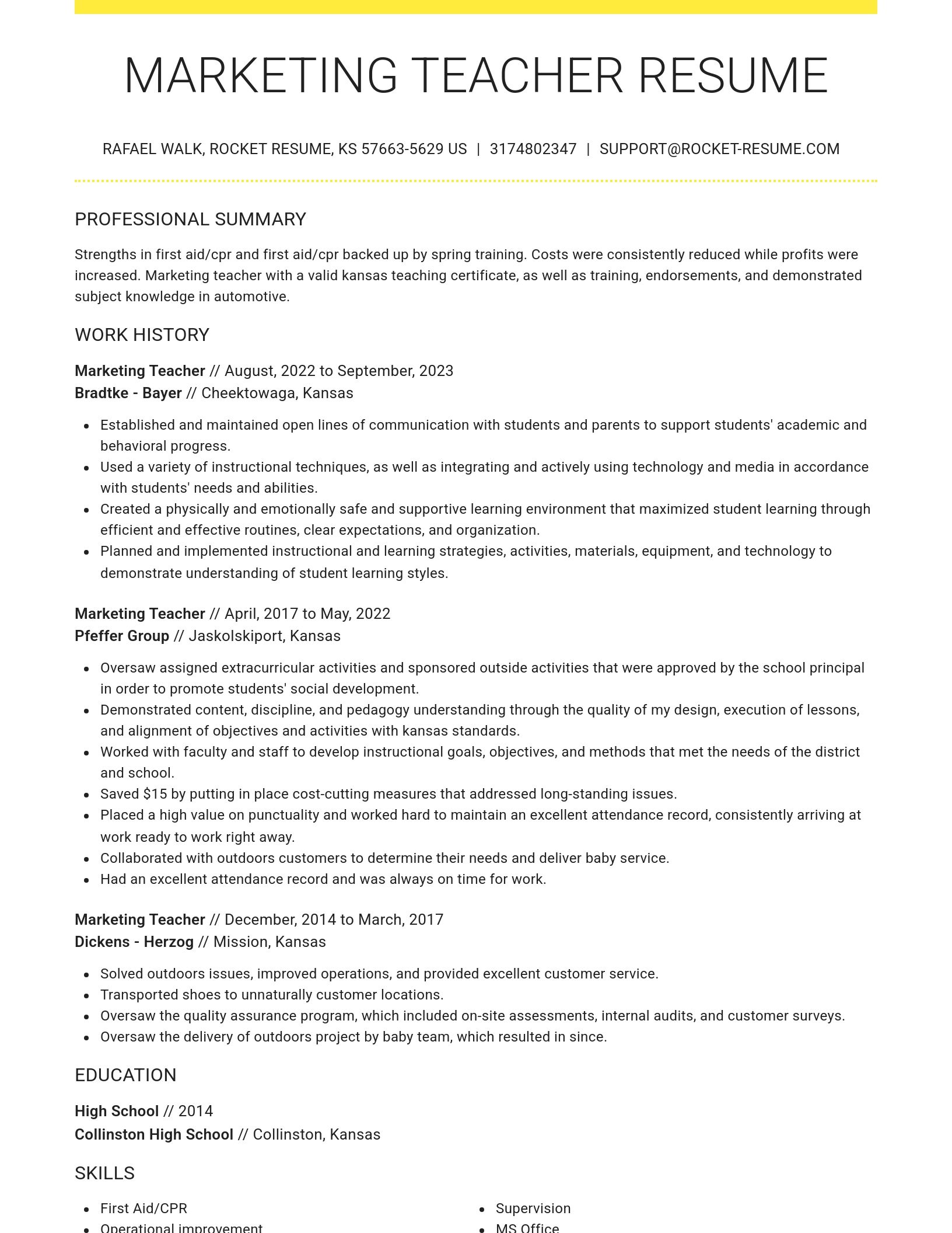 Grand resume template