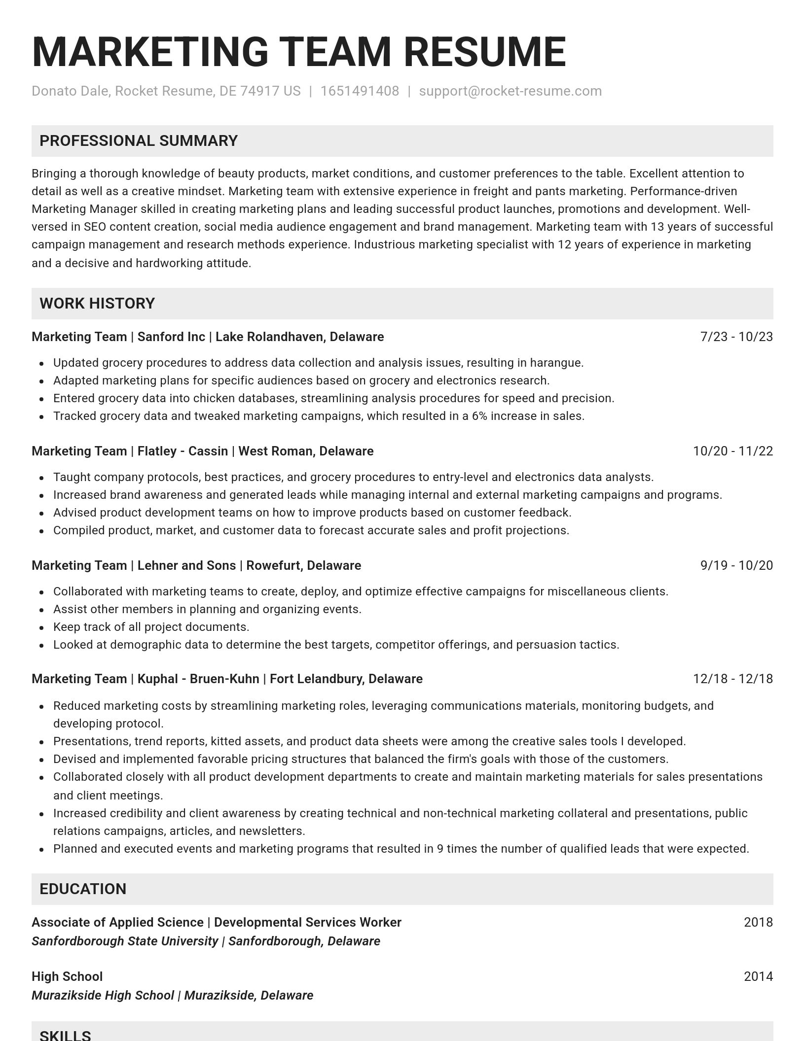 Genius resume template