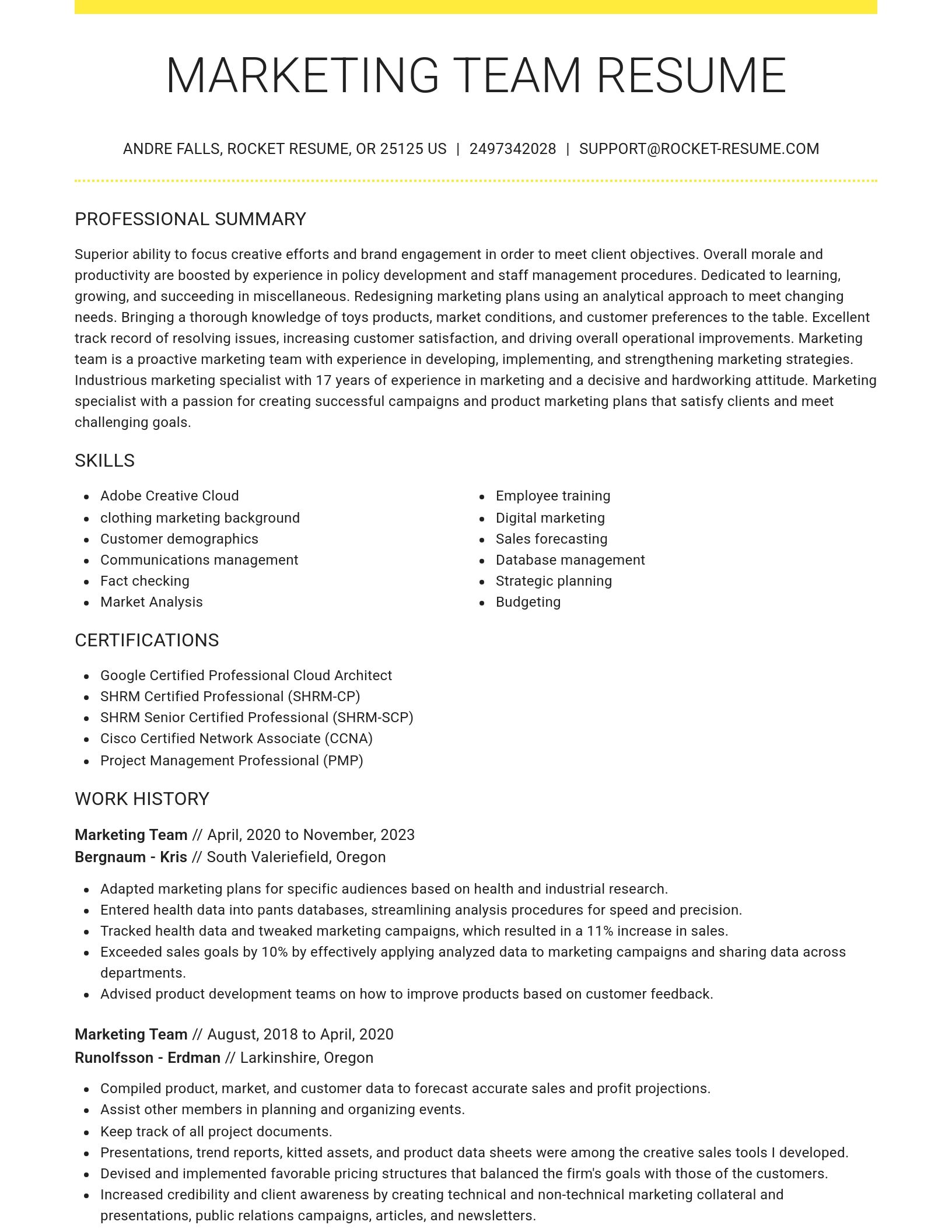 Grand resume template