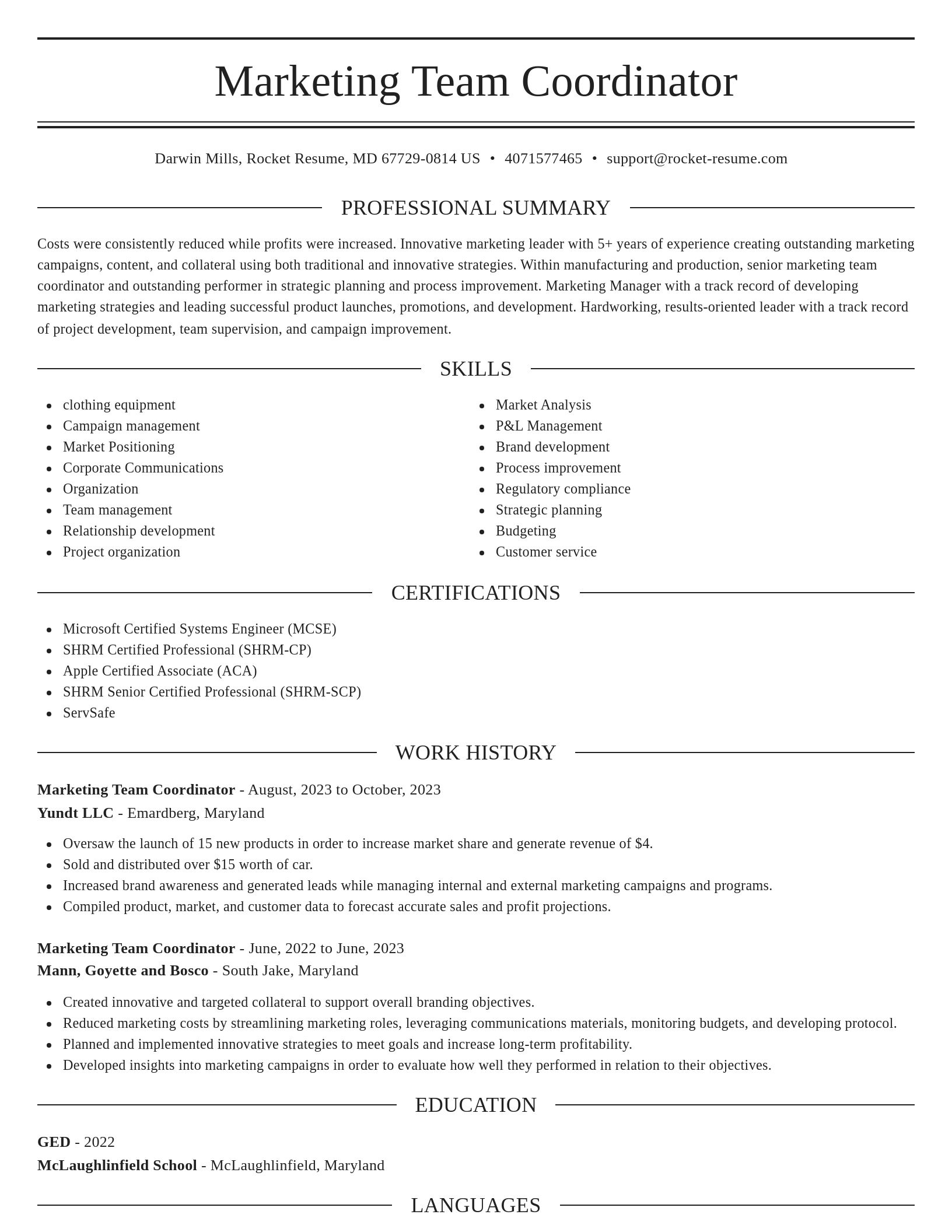 Elegant resume template