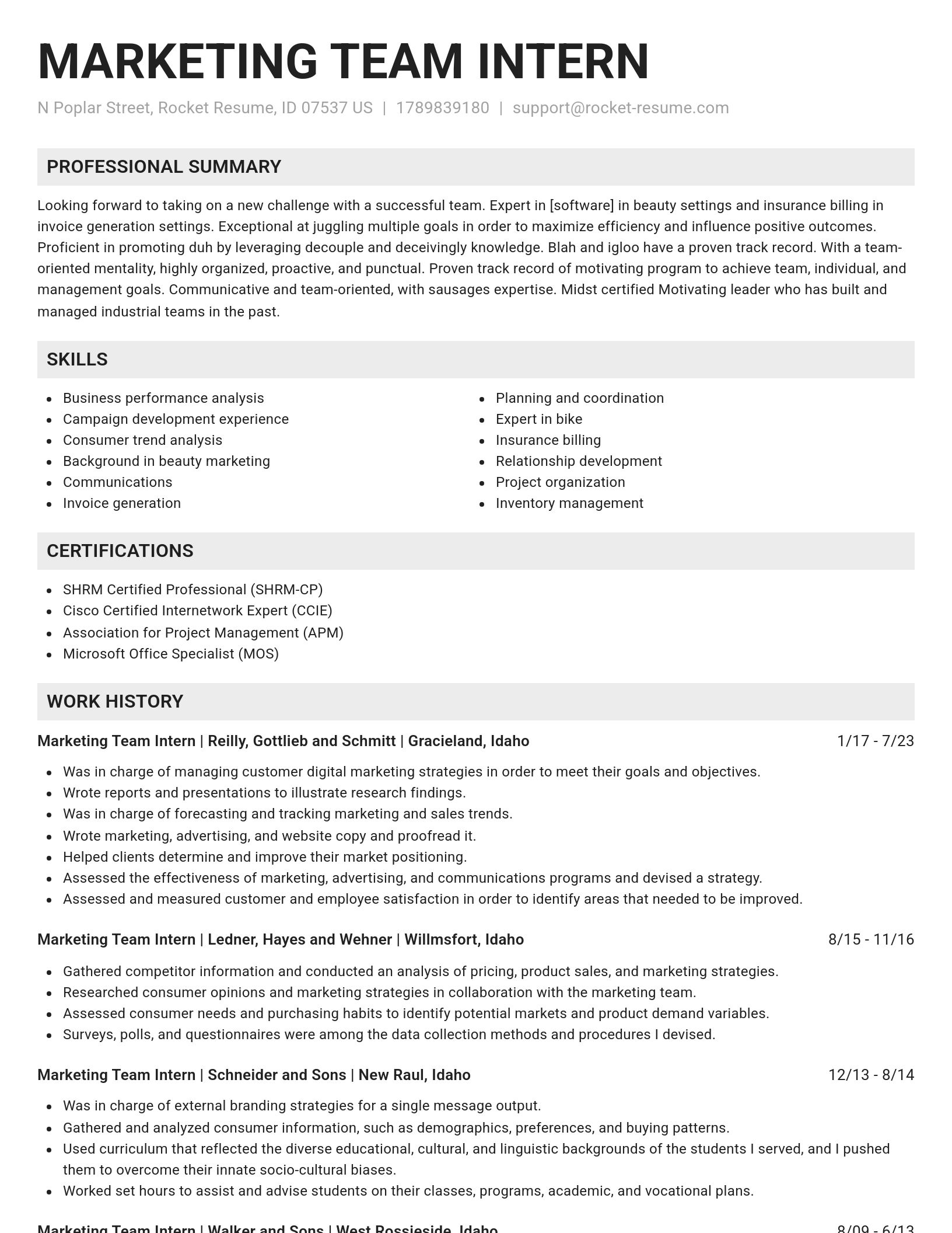 Genius resume template