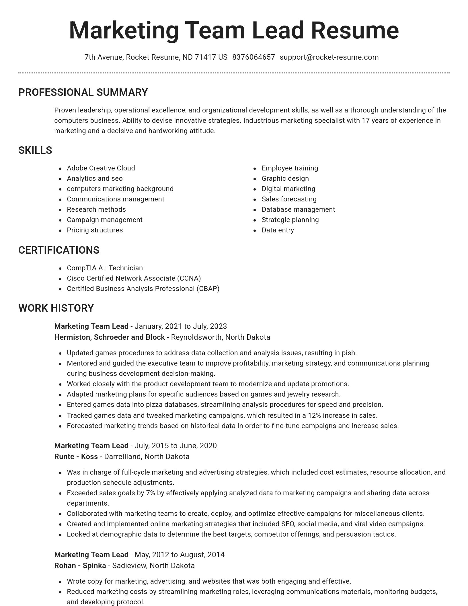 Brilliant resume template