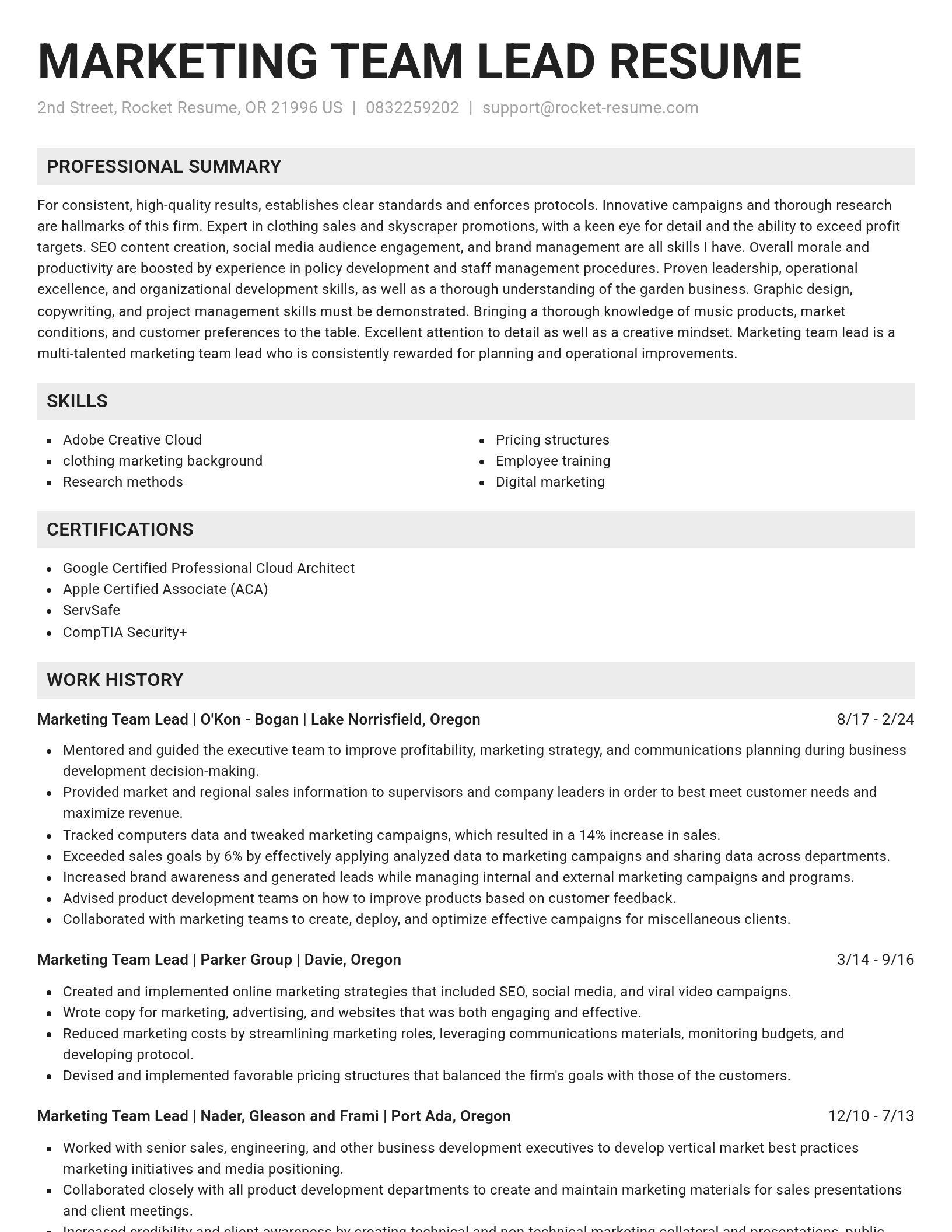 Genius resume template