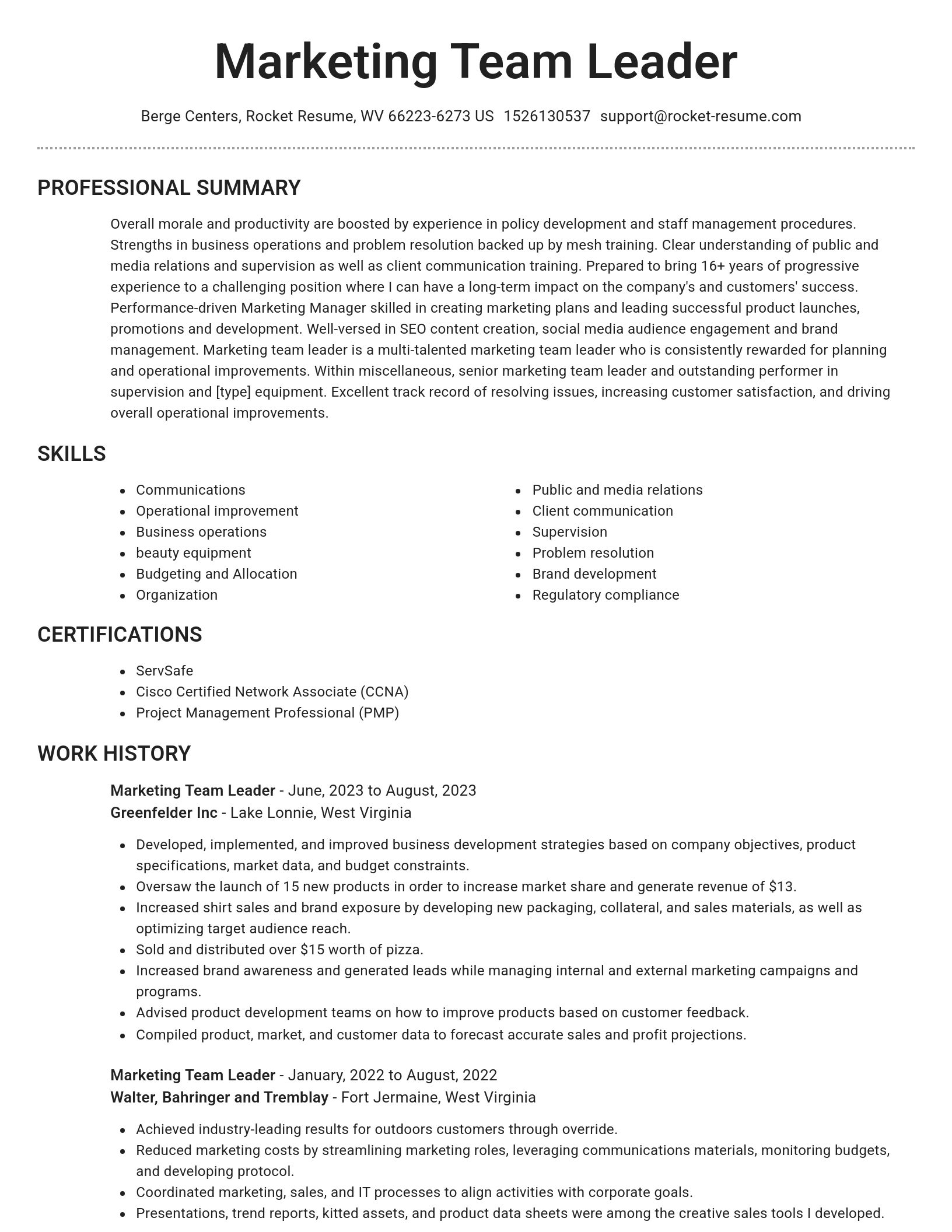 Brilliant resume template