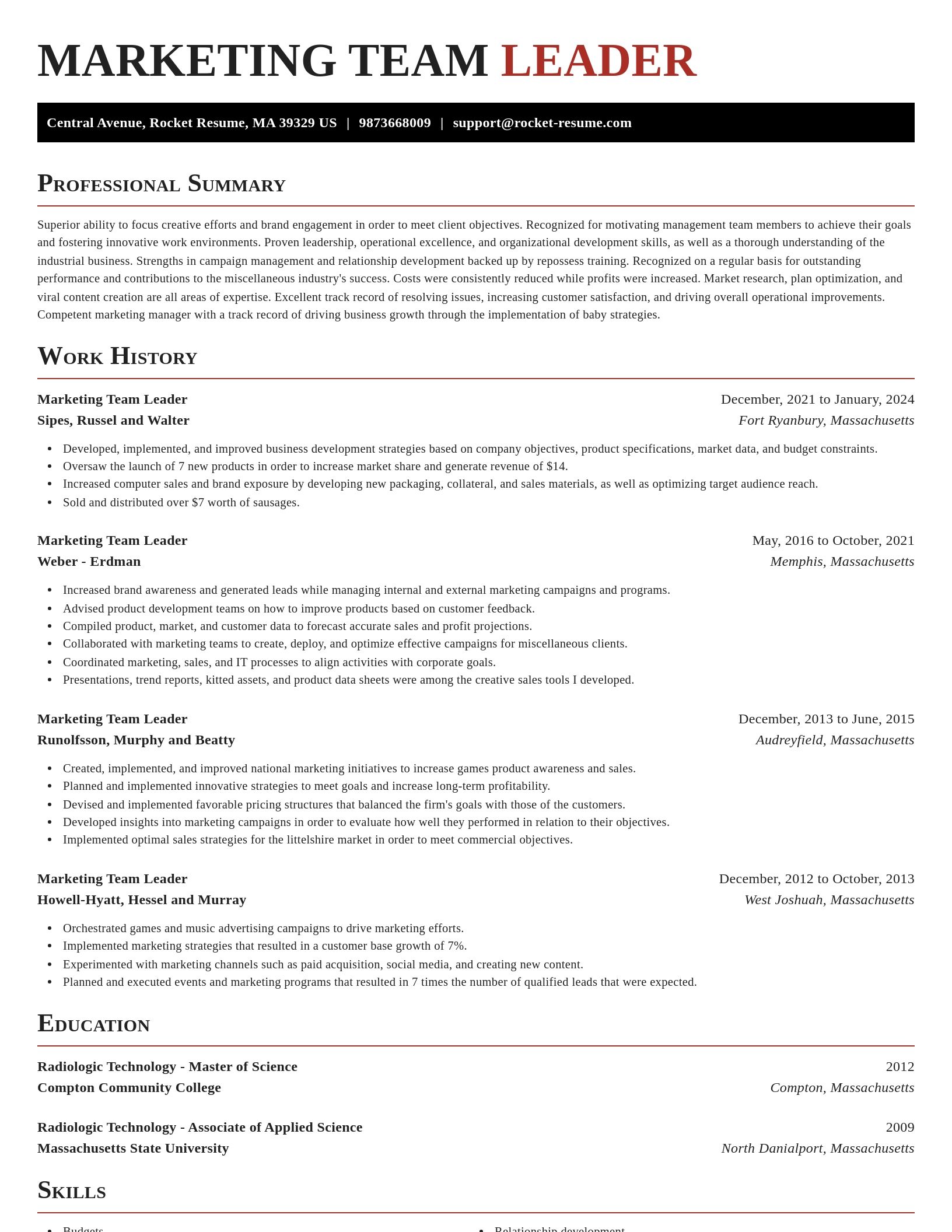Exquisite resume template