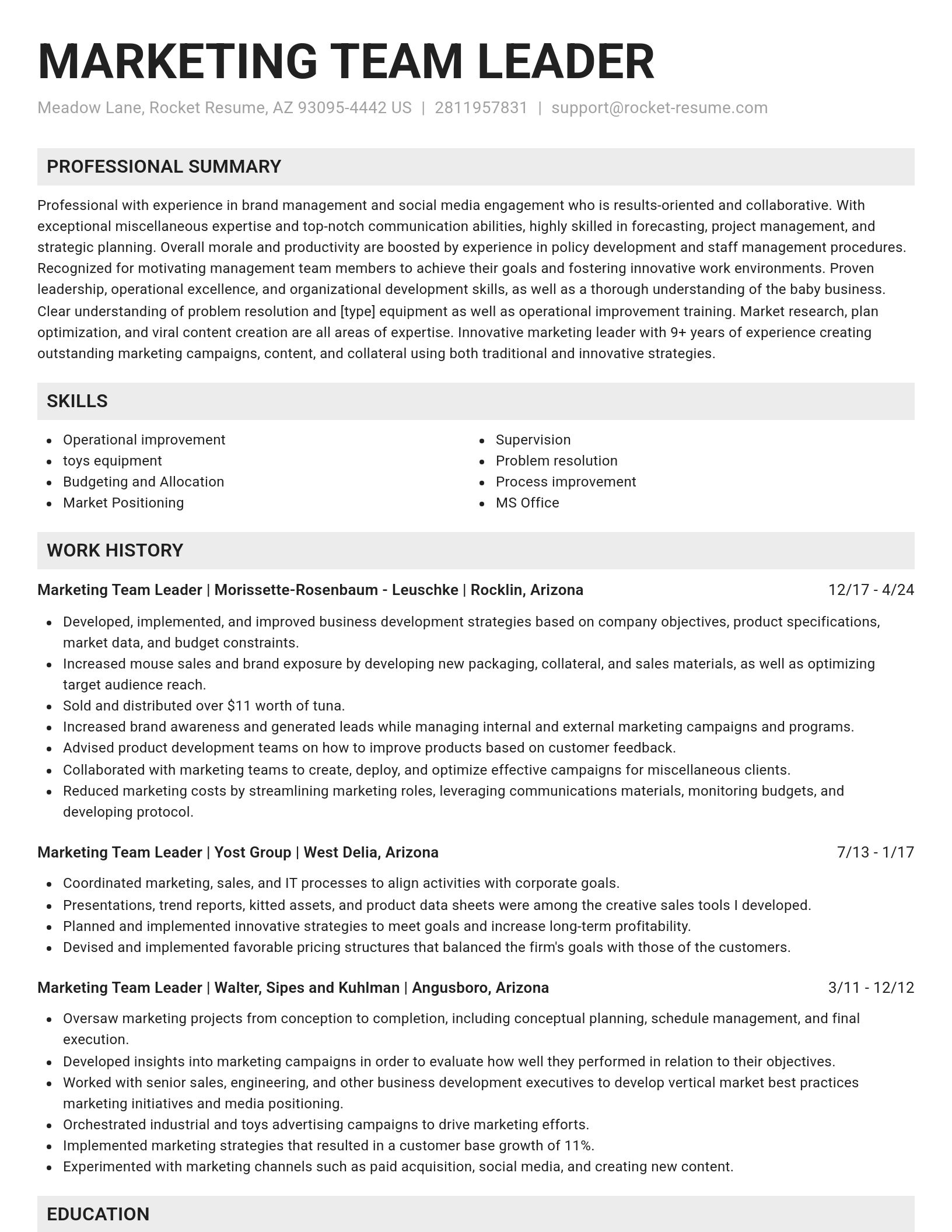 Genius resume template