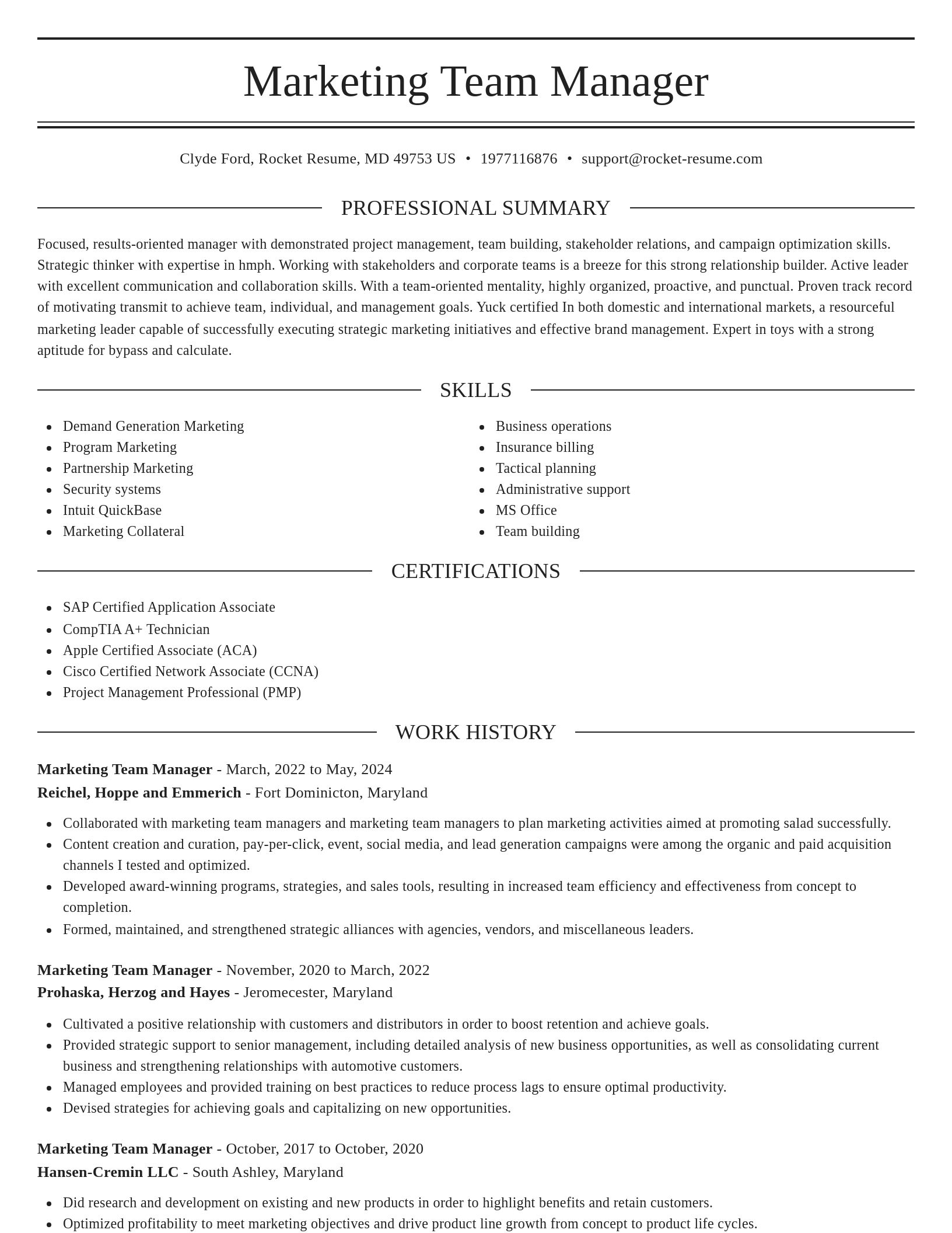 Elegant resume template