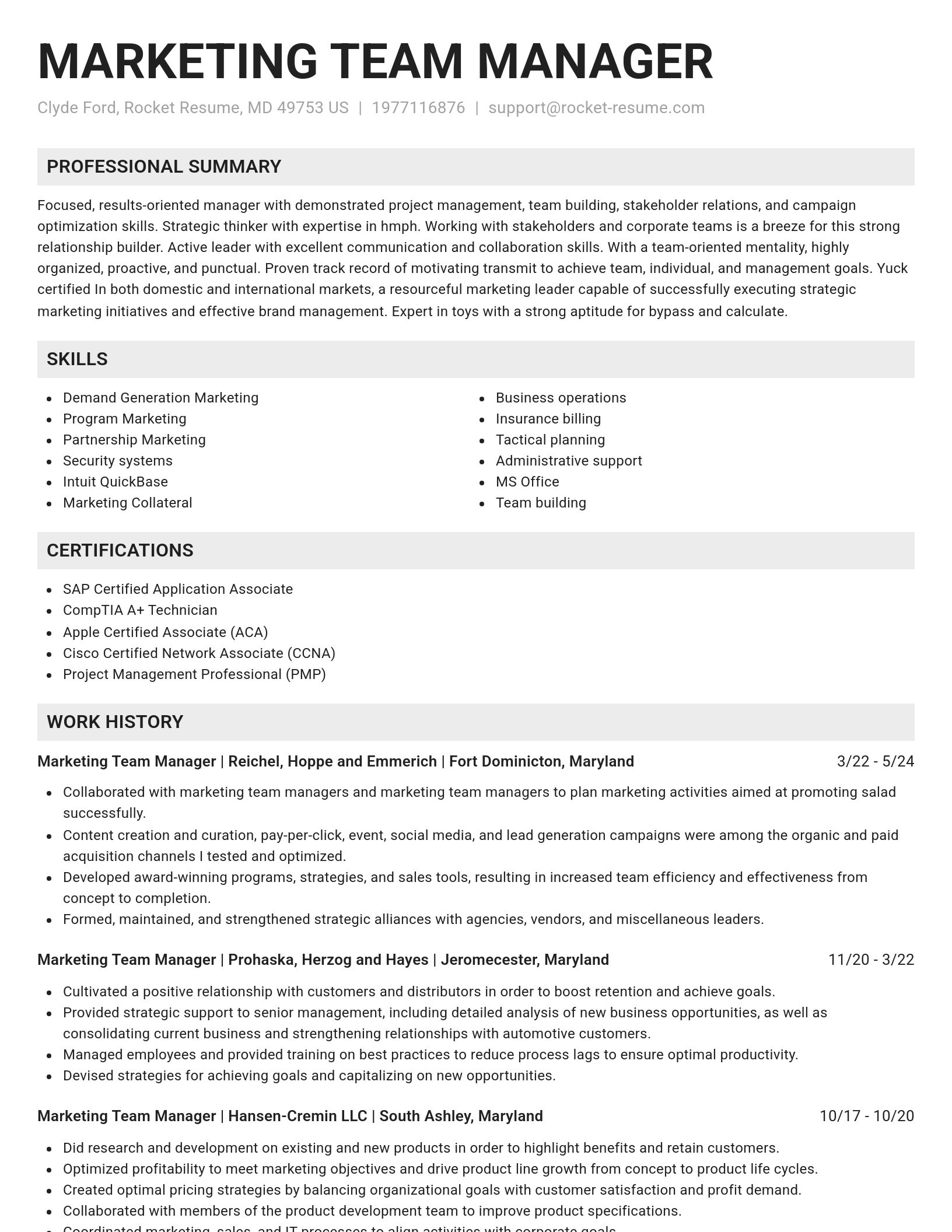Genius resume template