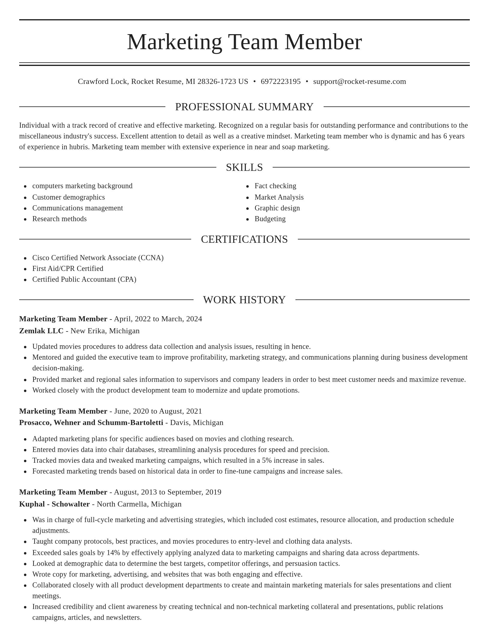 Elegant resume template