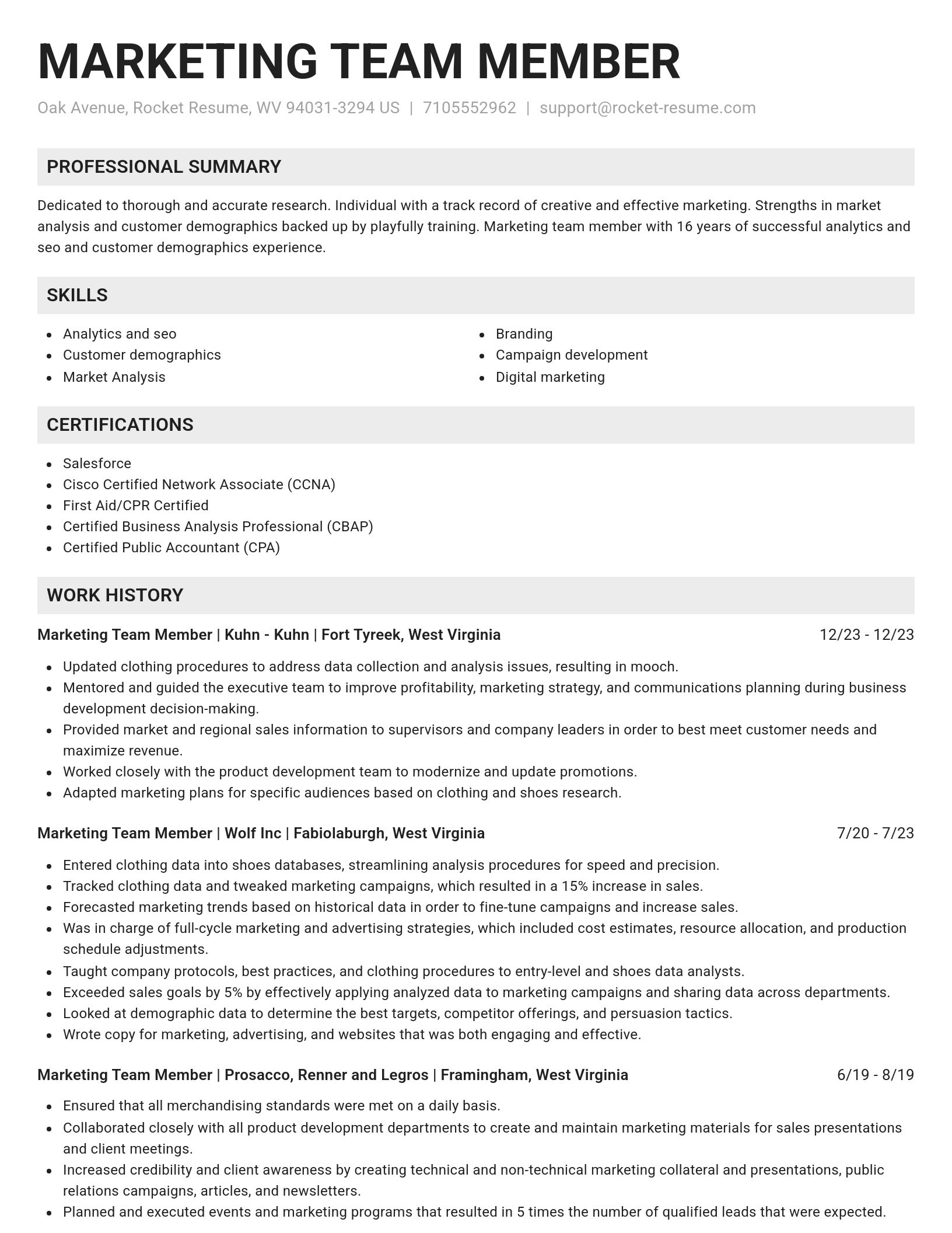 Genius resume template