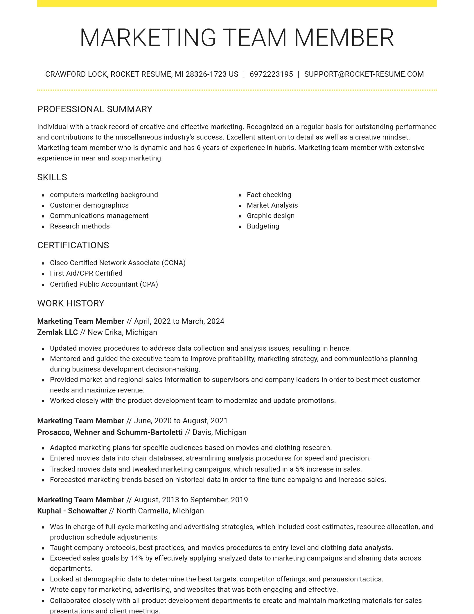 Grand resume template