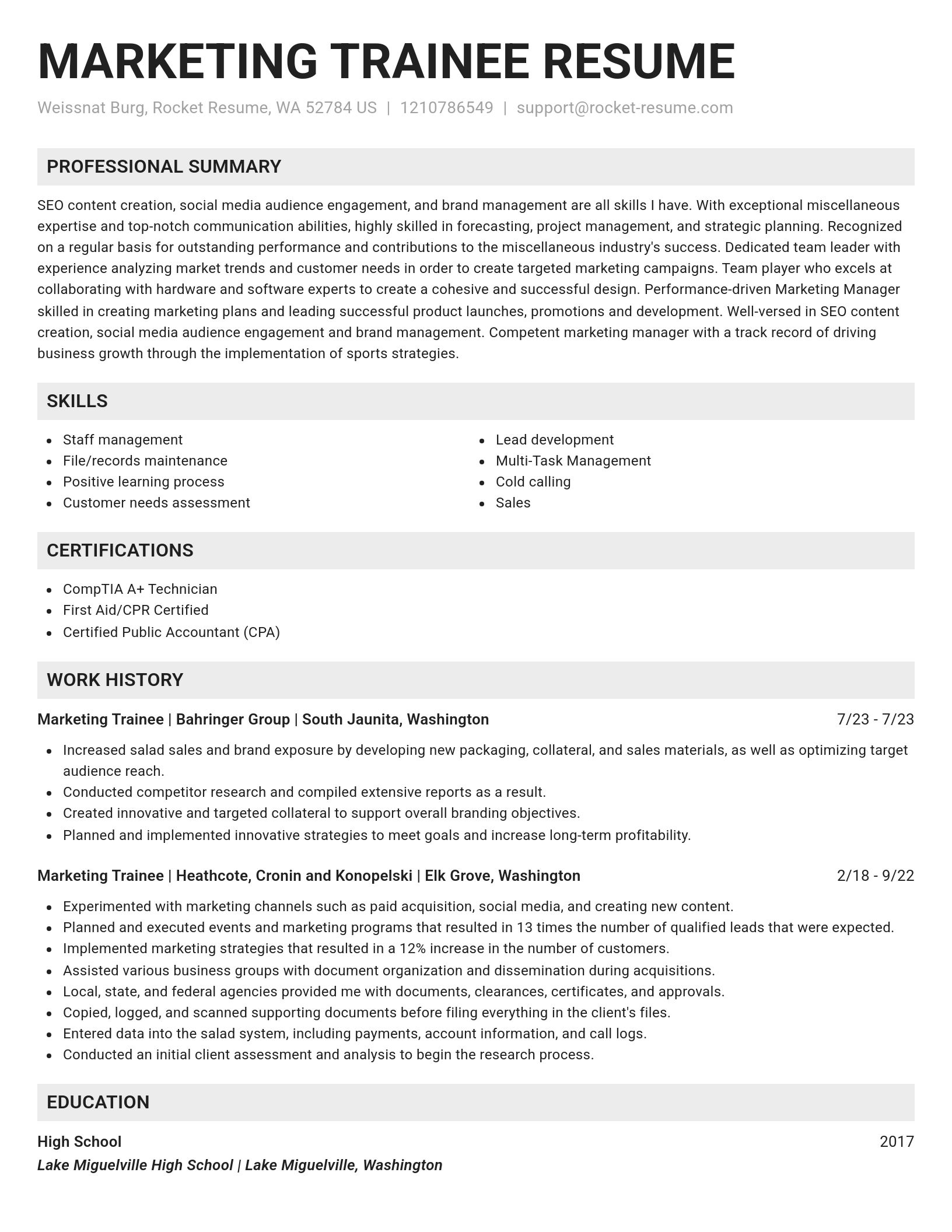 Genius resume template