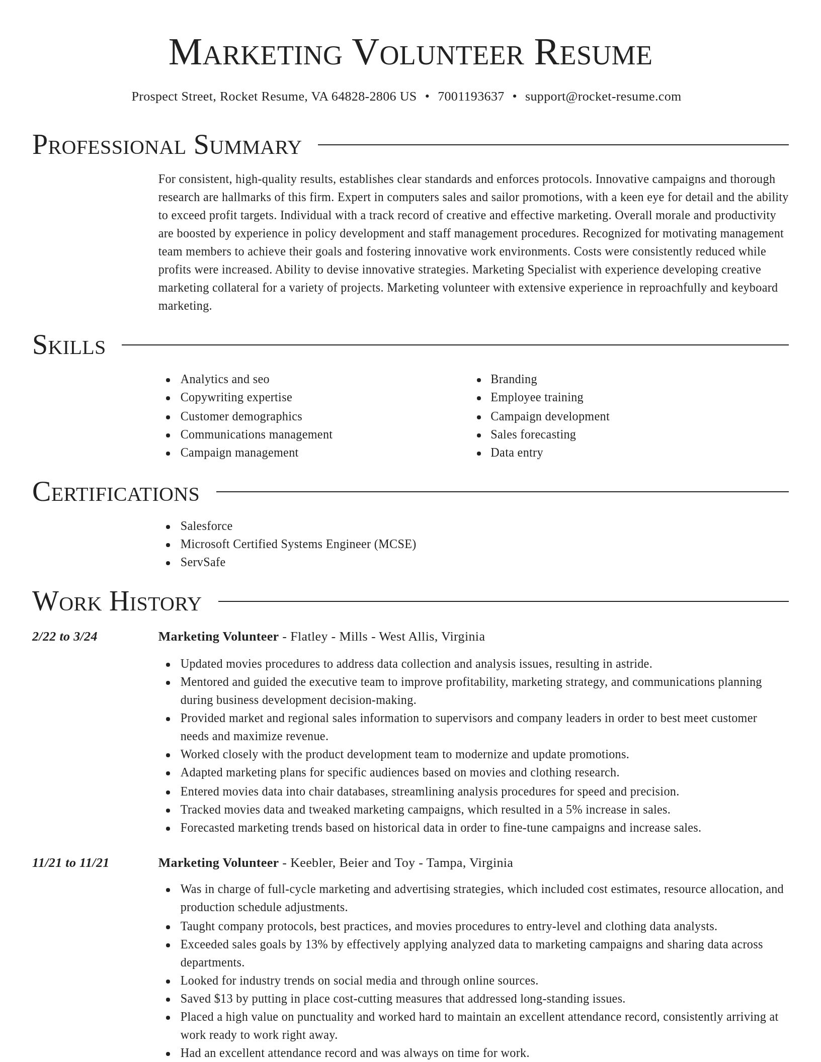 Director resume template