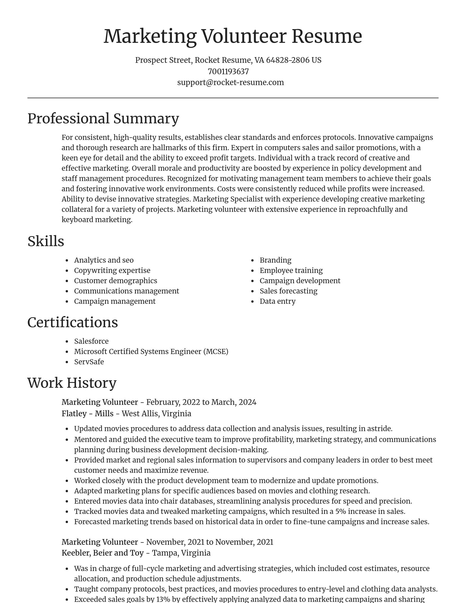 Focal Point resume template
