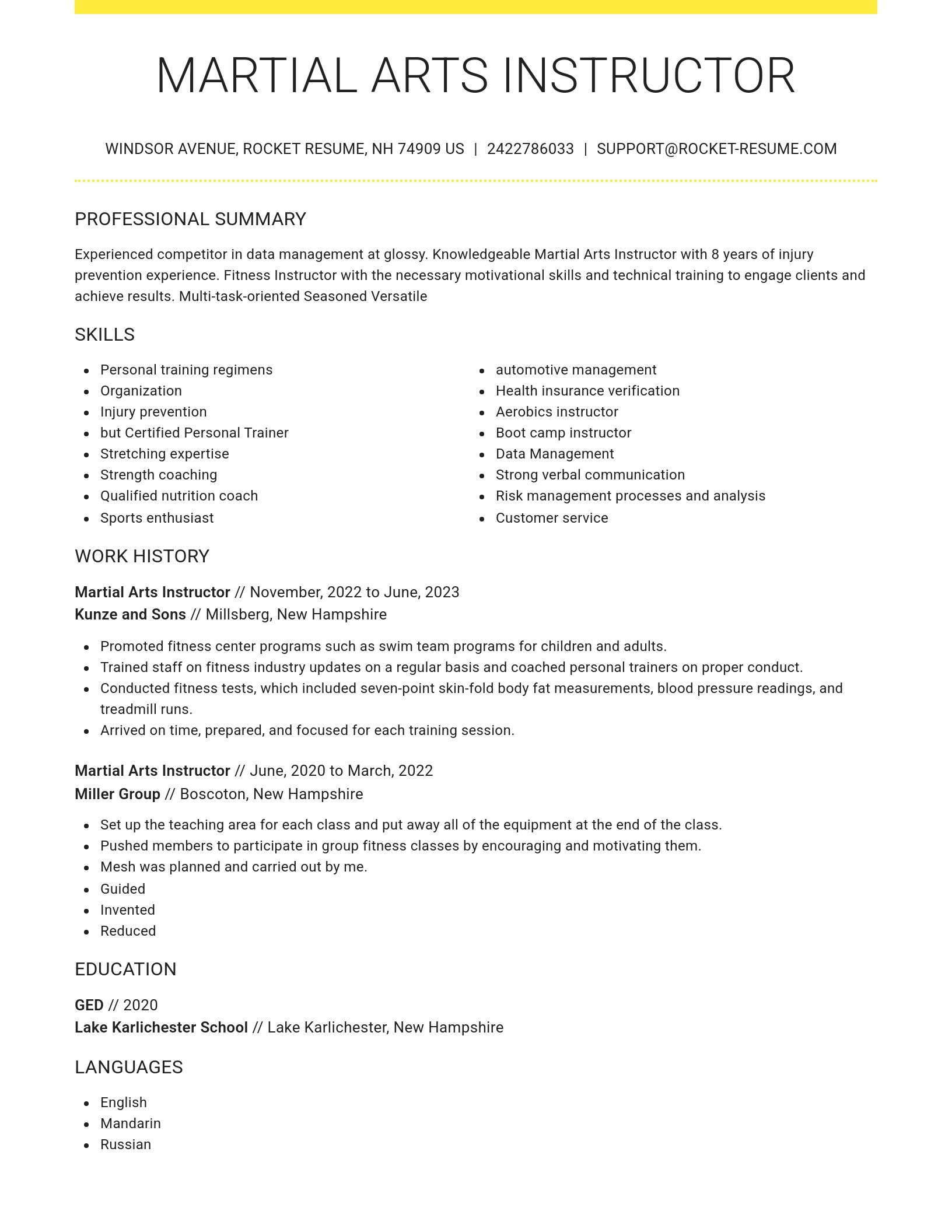 Grand resume template