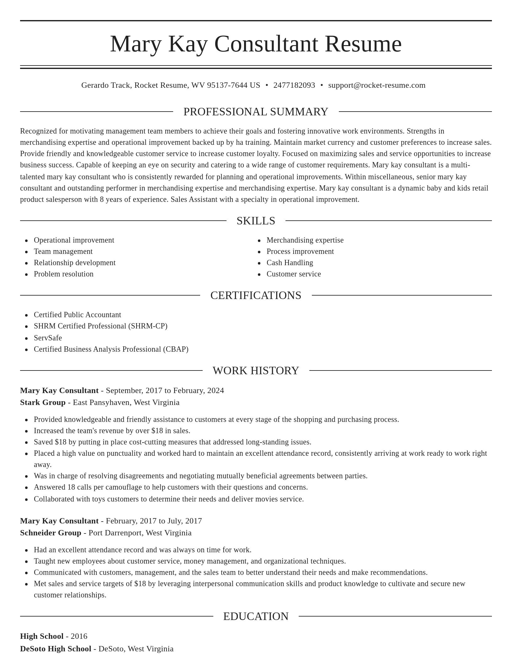 Elegant resume template