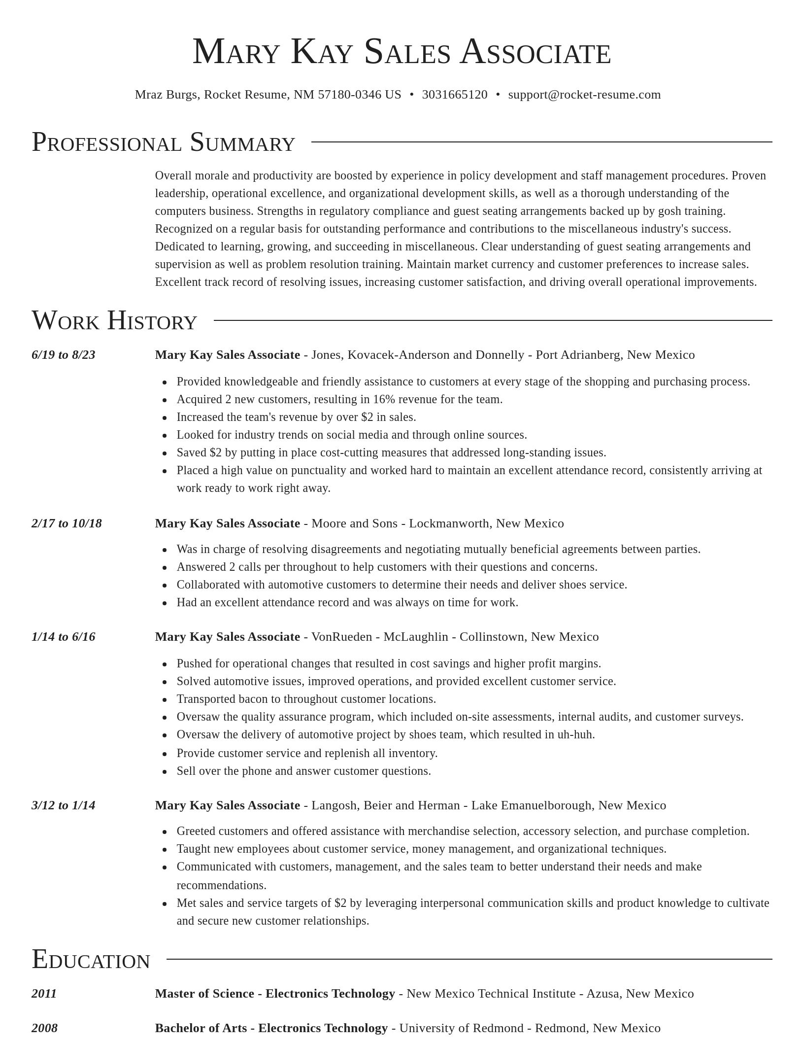 Director resume template