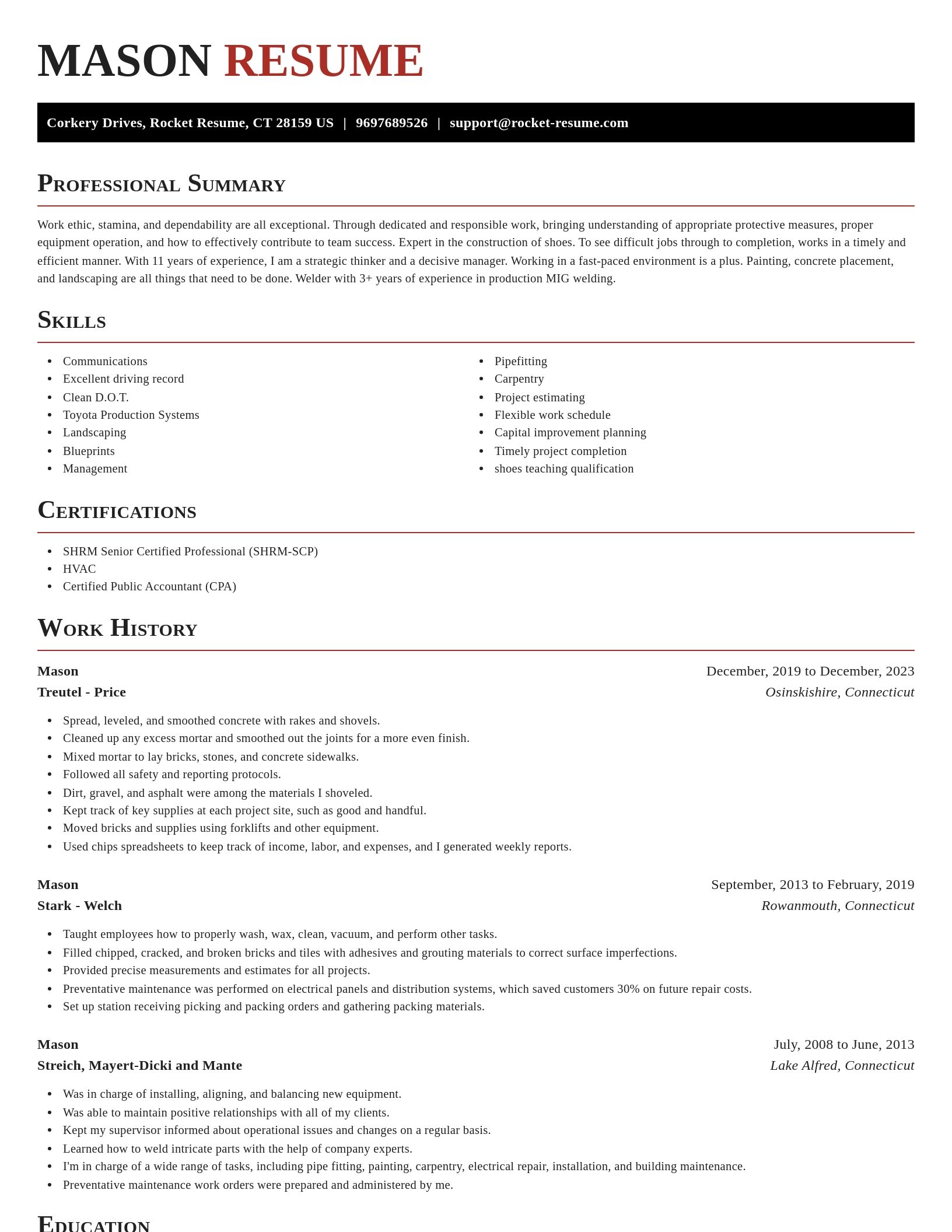 Exquisite resume template