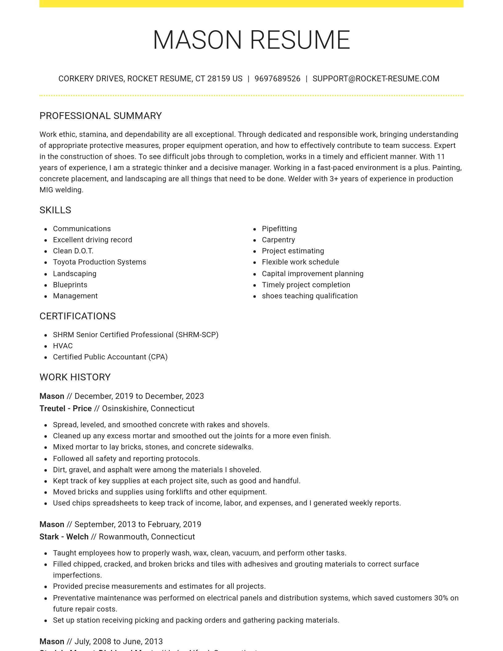Grand resume template