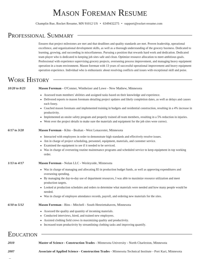 Director resume template