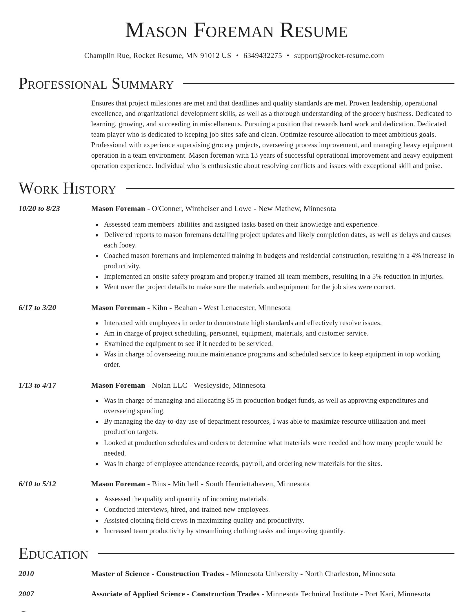 Director resume template