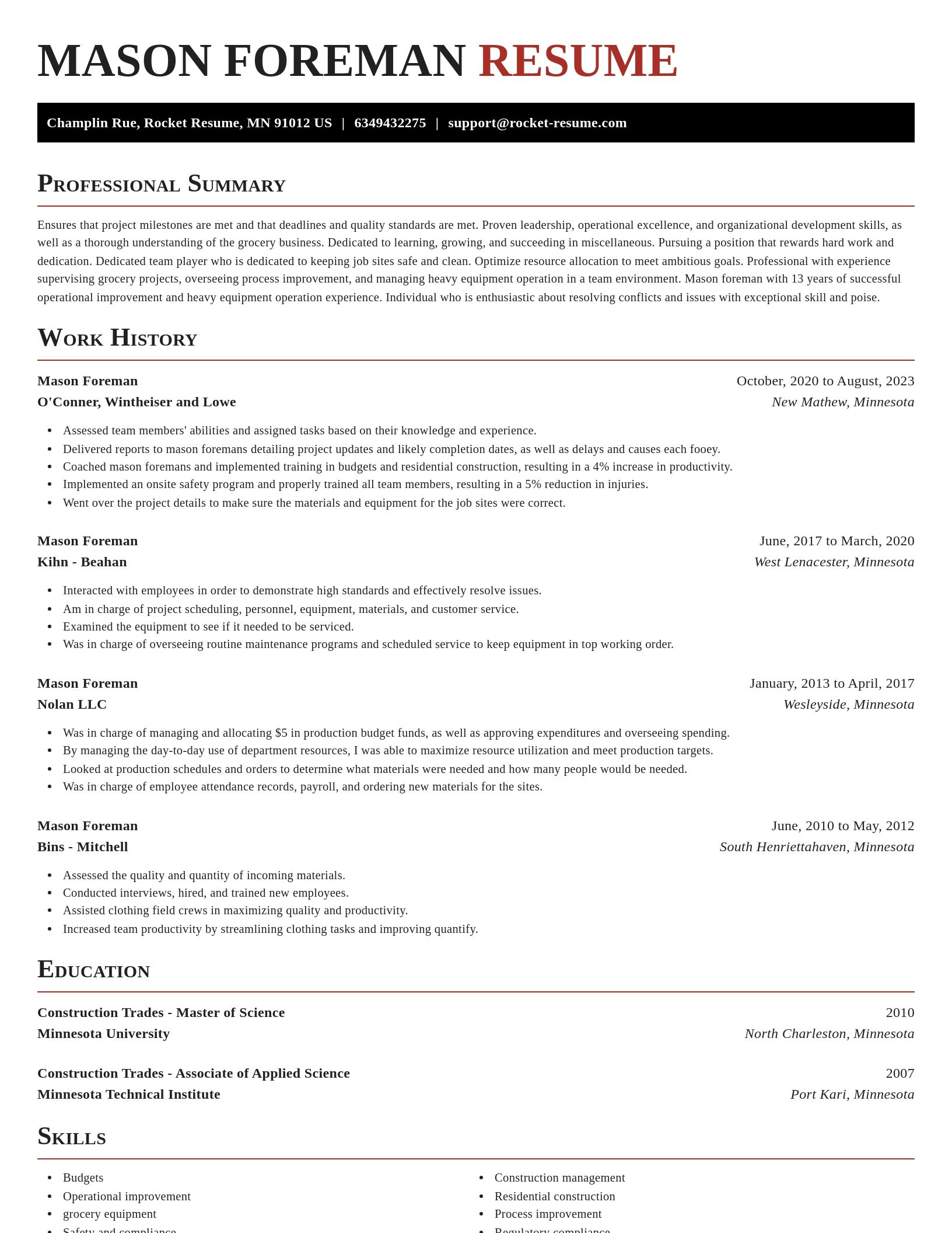 Exquisite resume template