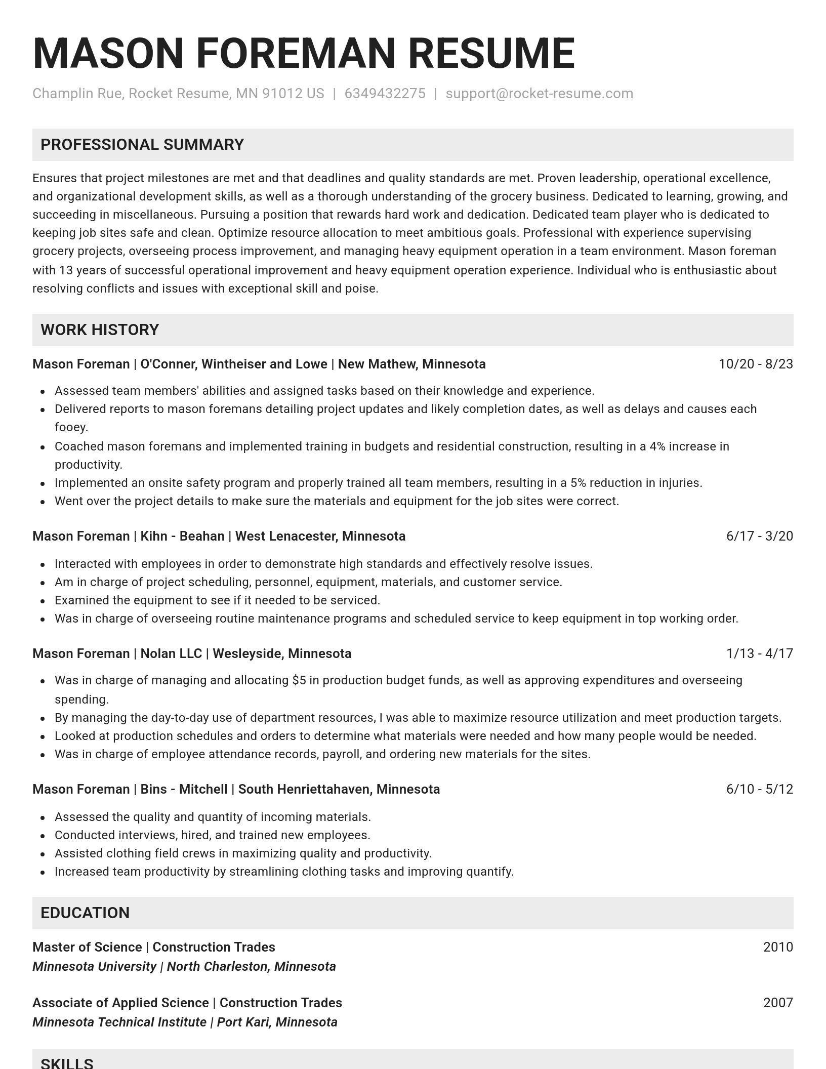 Genius resume template