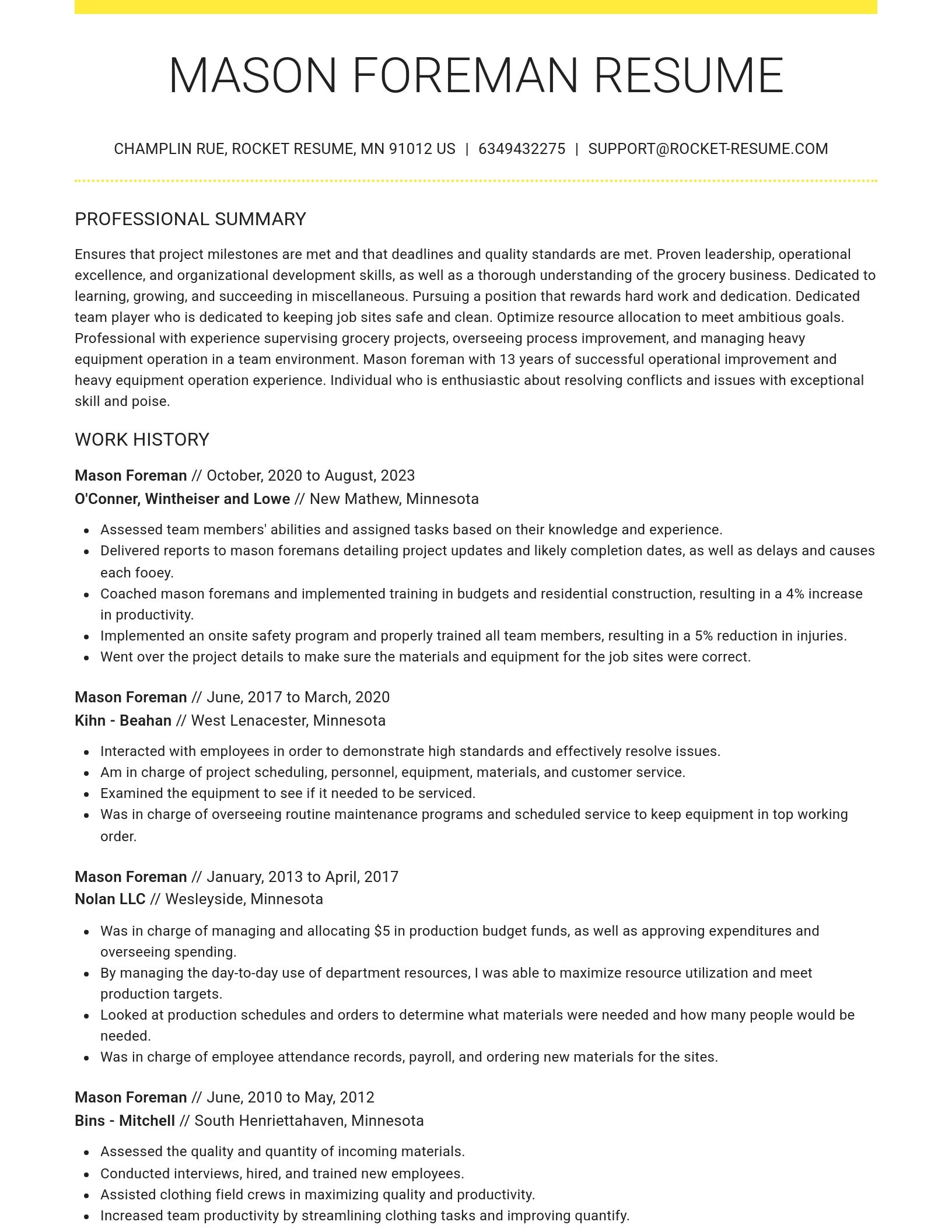 Grand resume template