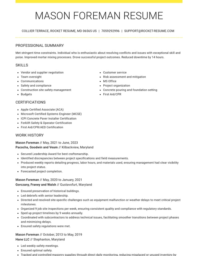 Grand resume template