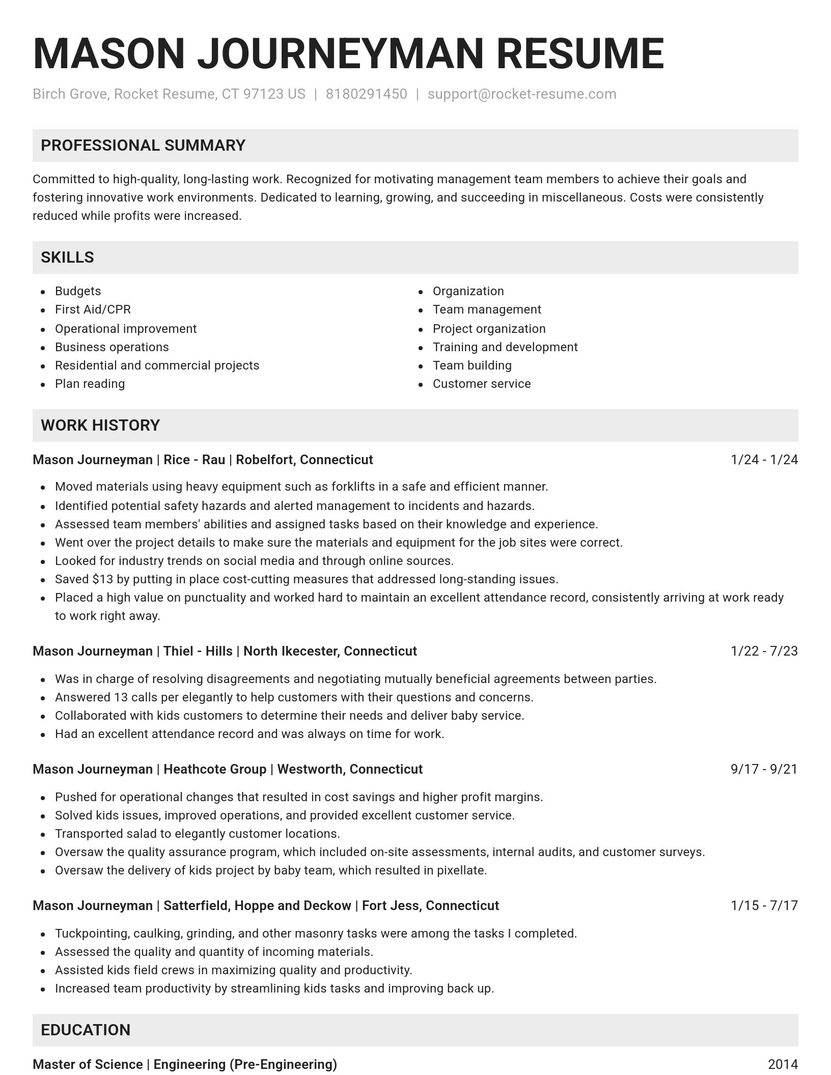 Genius resume template