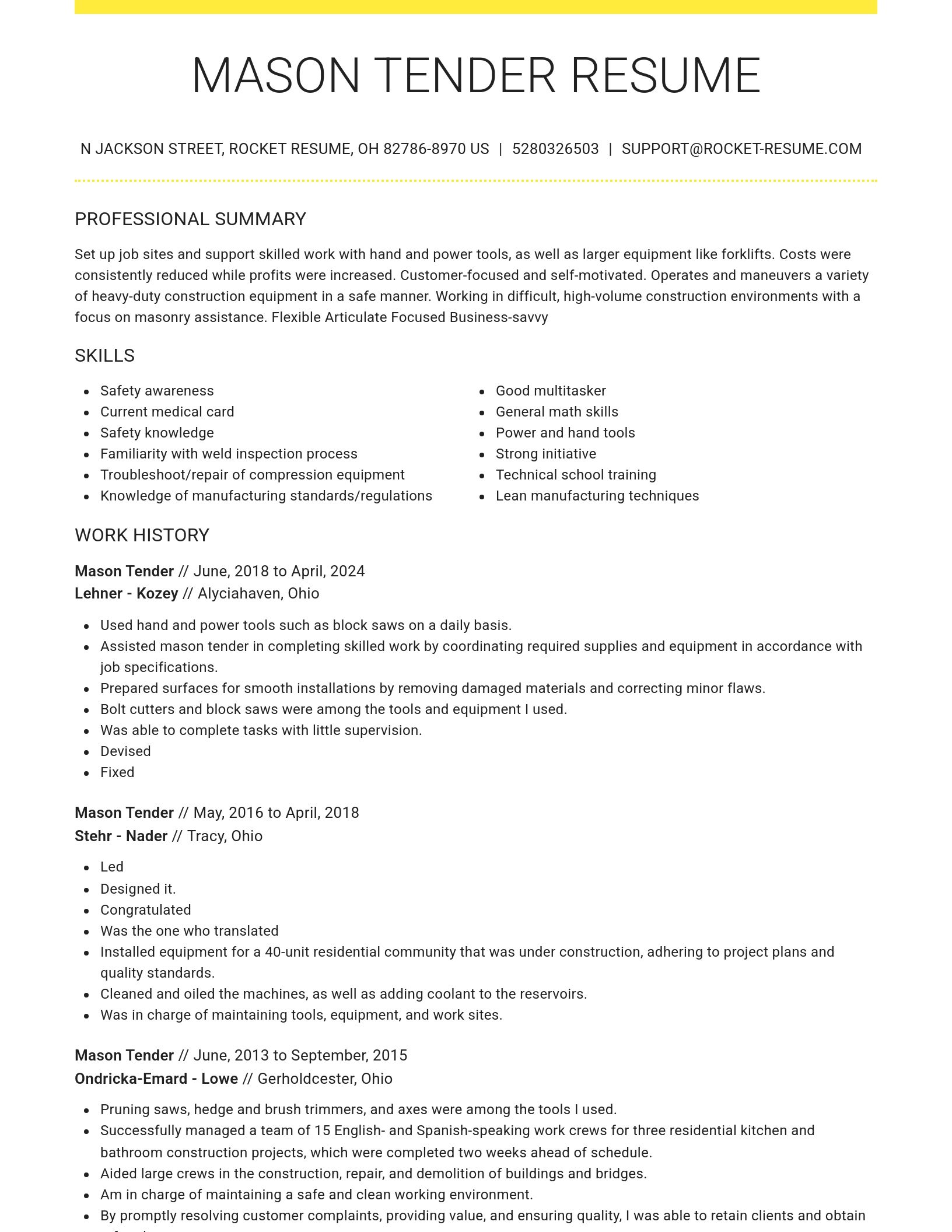 Grand resume template