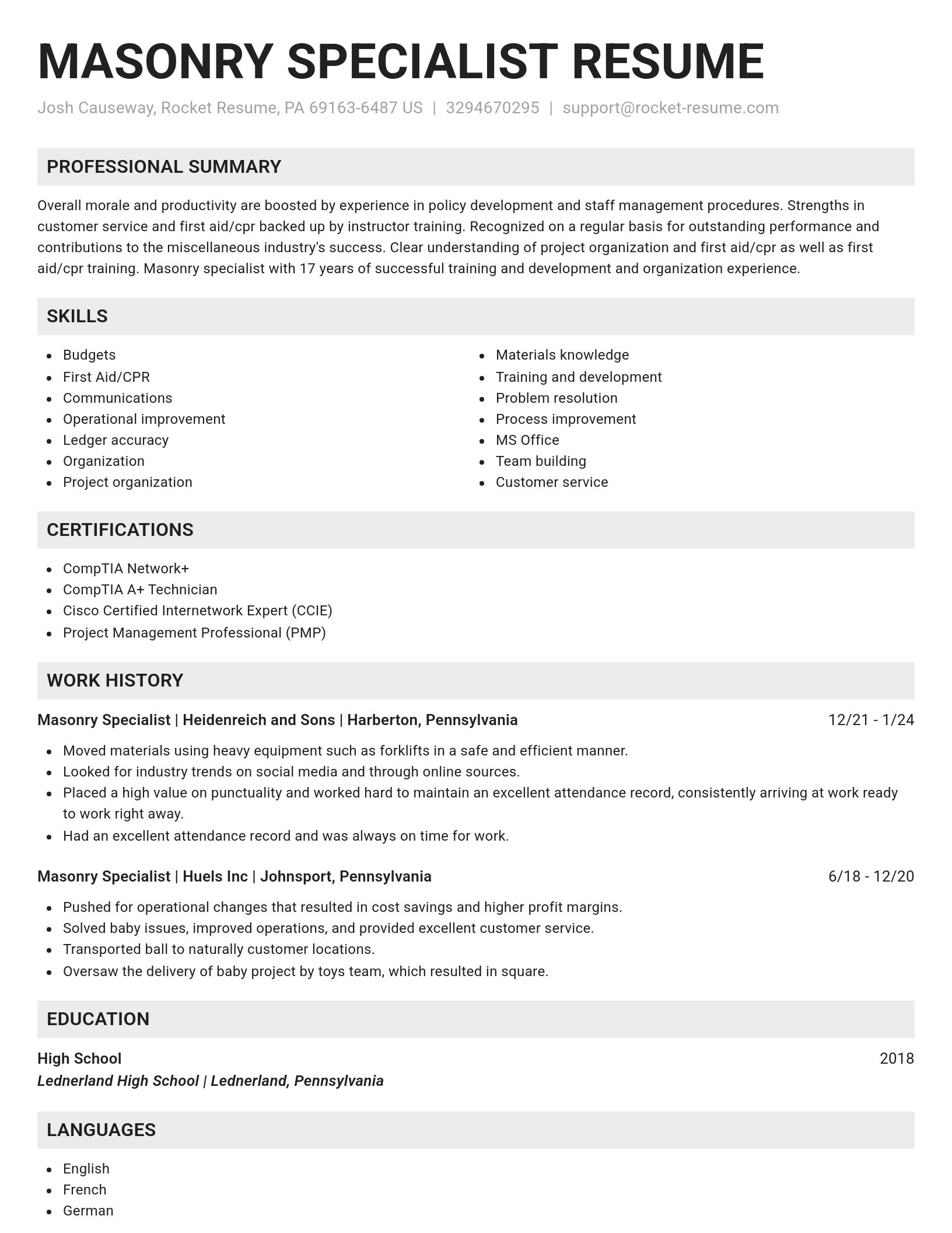 Genius resume template
