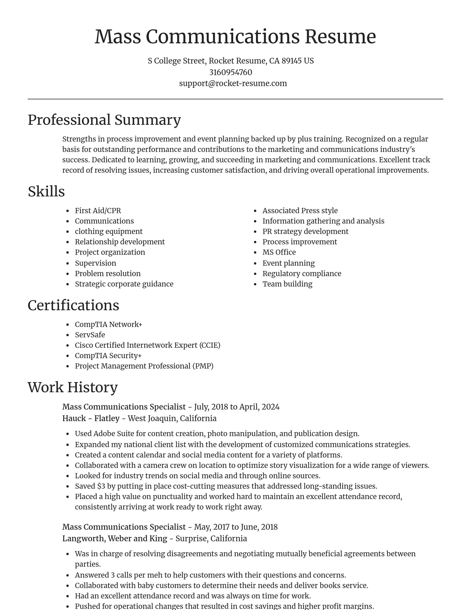 Focal Point resume template