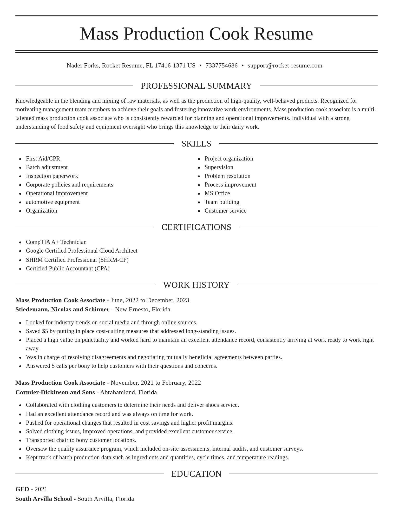 Elegant resume template