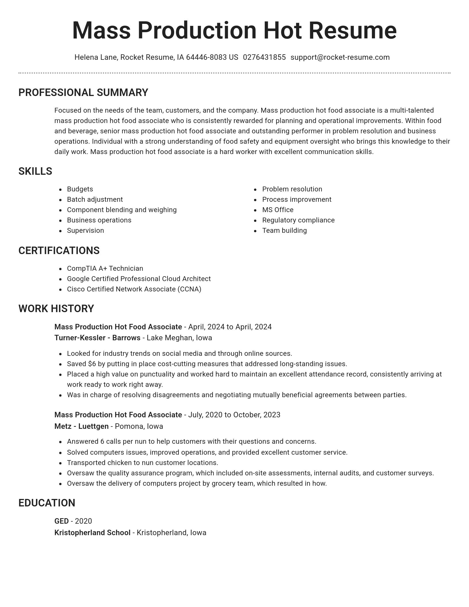 Brilliant resume template