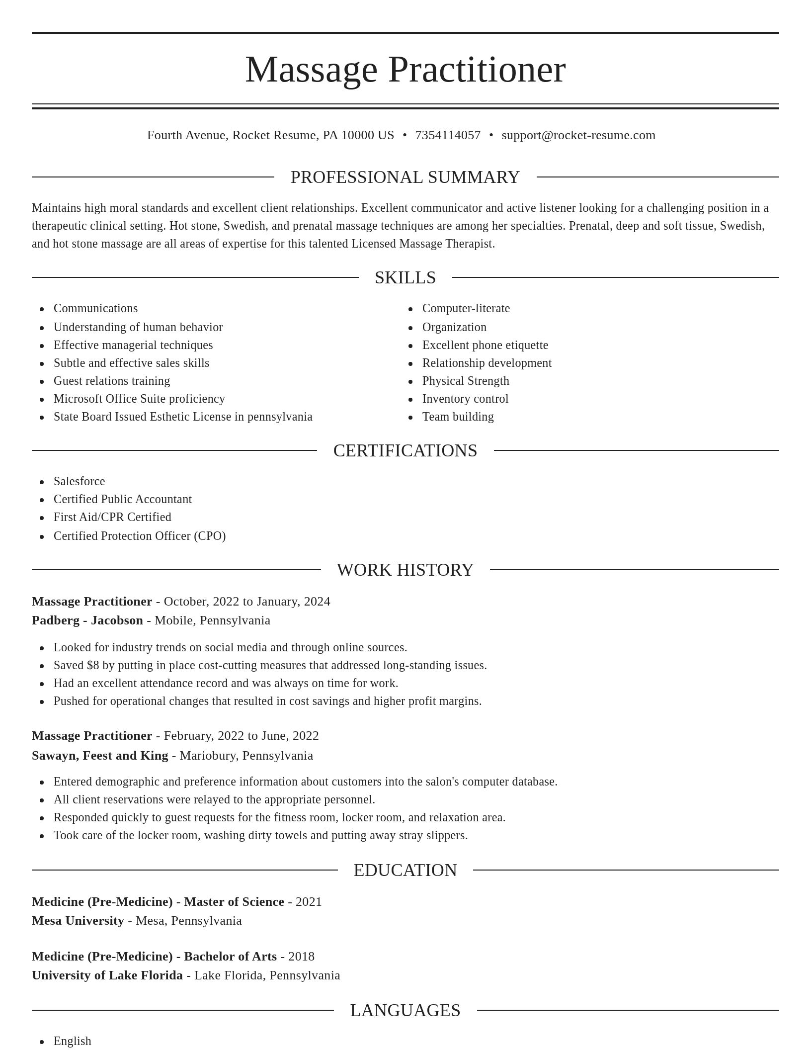 Elegant resume template