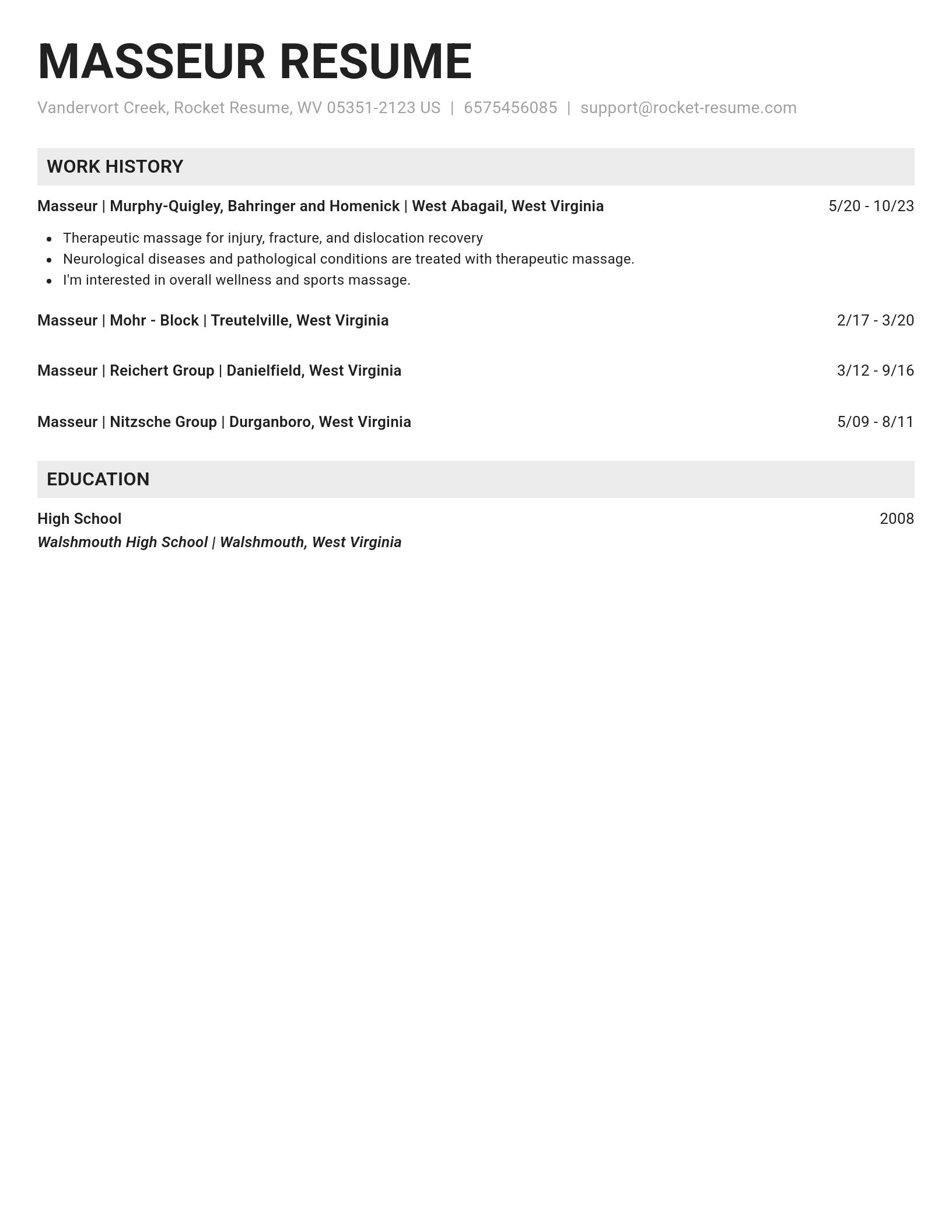 Genius resume template